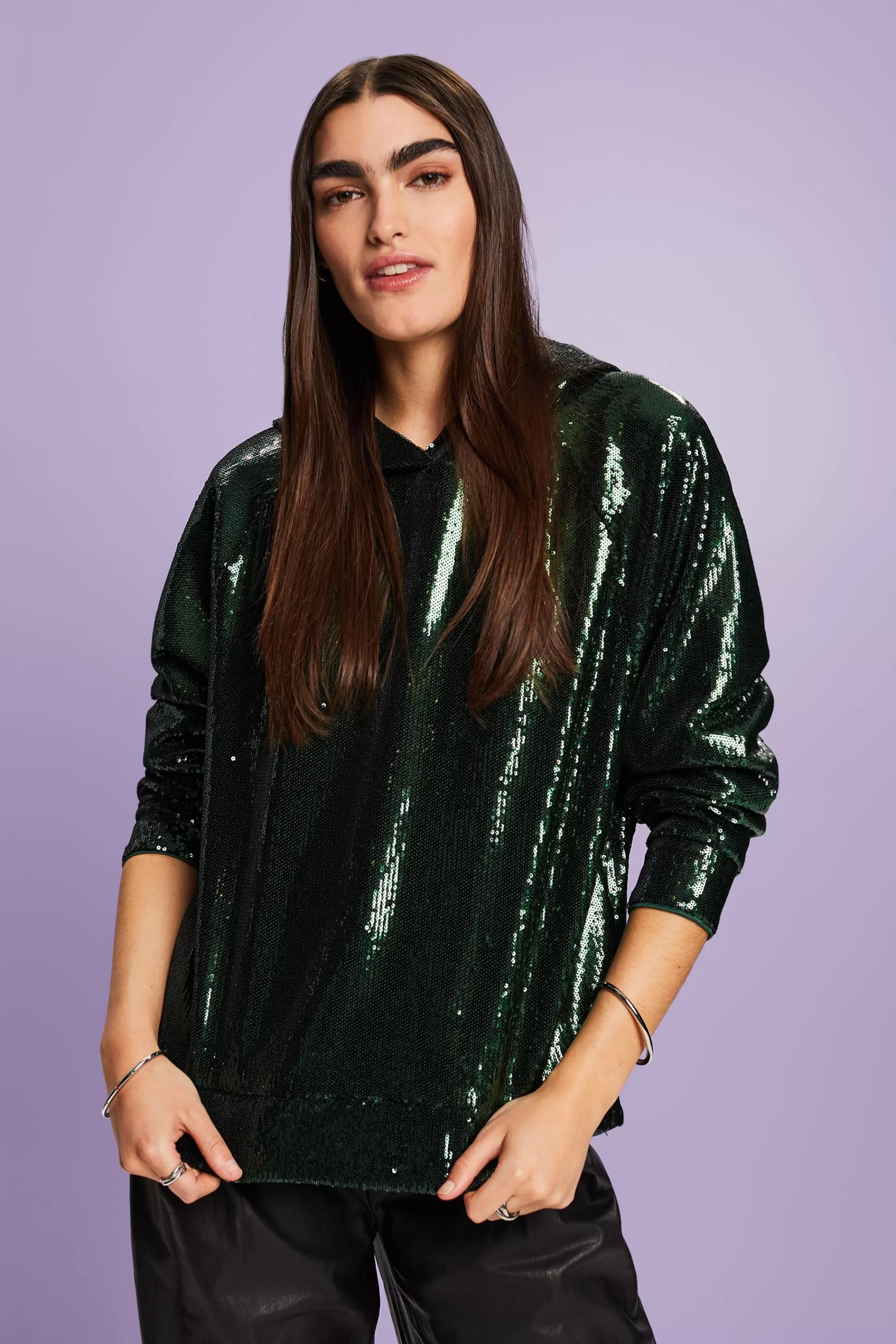 Hoodie mit Pailletten-ESPRIT Shop