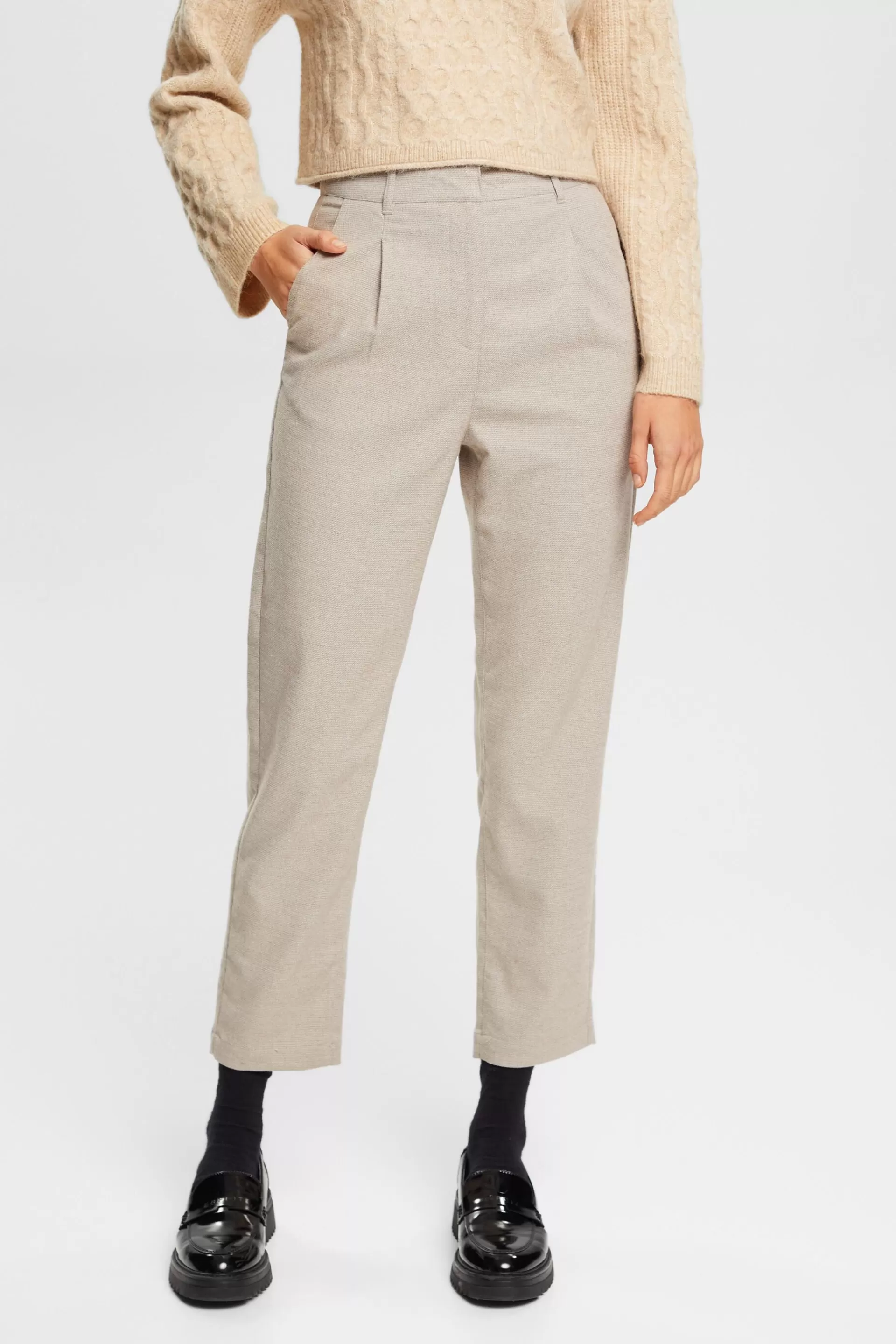 Hose im Balloon Fit mit hohem Bund-ESPRIT Fashion