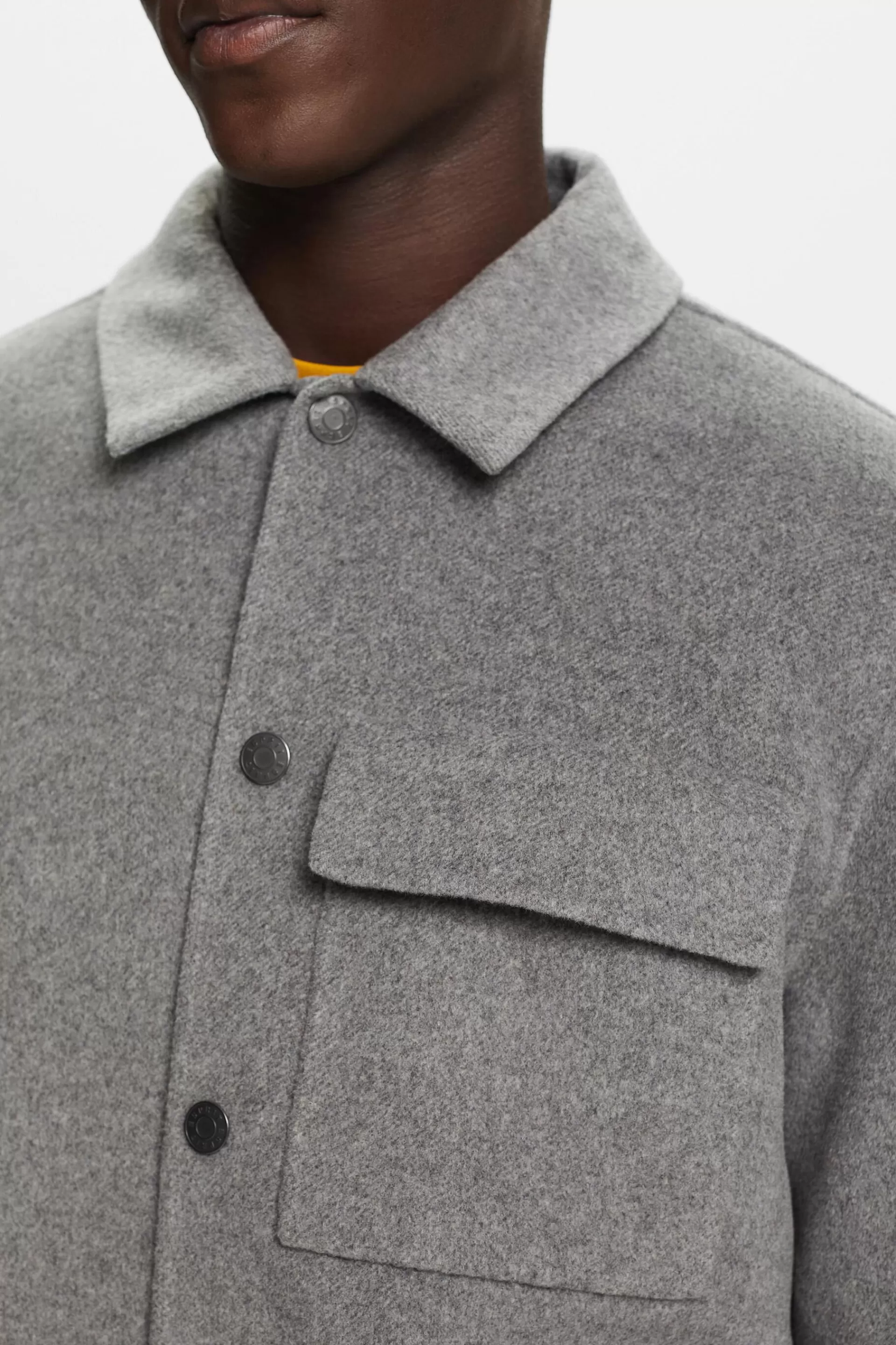 Jacke aus recyceltem Wollmix-ESPRIT Sale