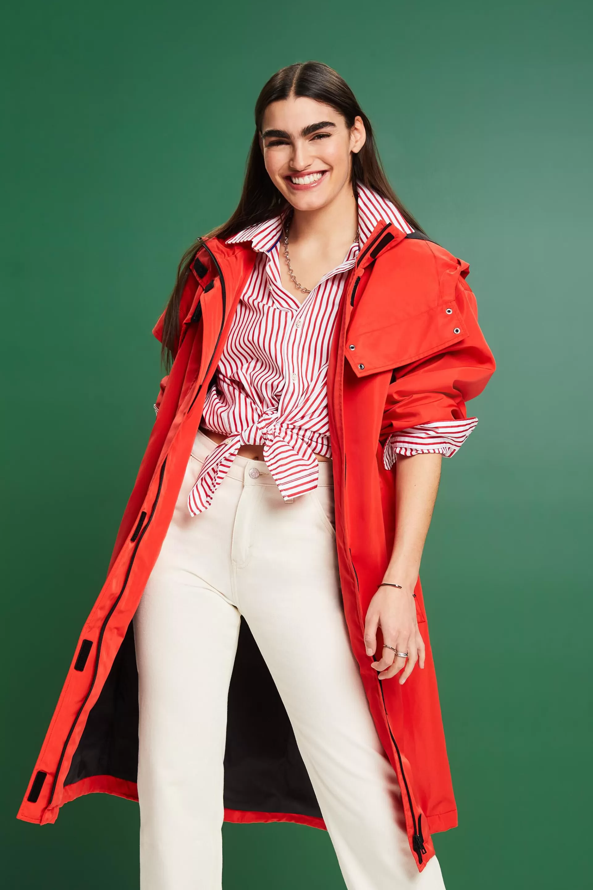 Jacke mit abnehmbarer Kapuze-ESPRIT Discount