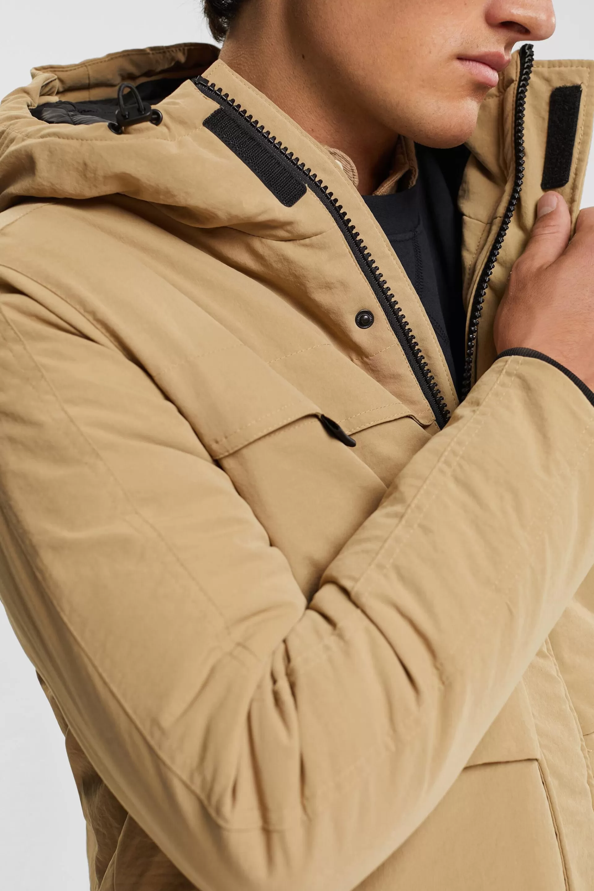 Jacke mit Tunnelzug-Kapuze-ESPRIT Shop