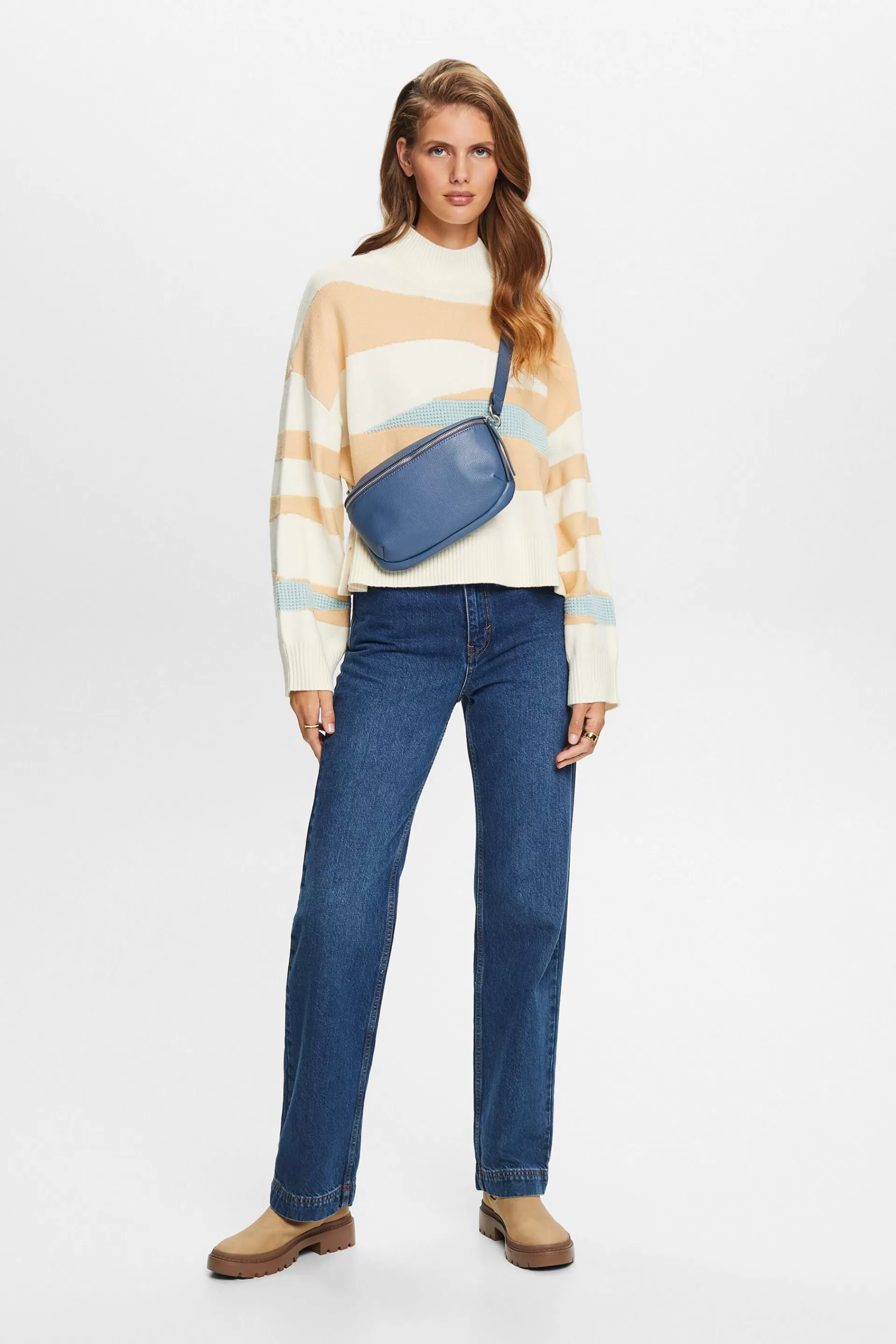Jacquard-Pullover mit Stehkragen-ESPRIT Best