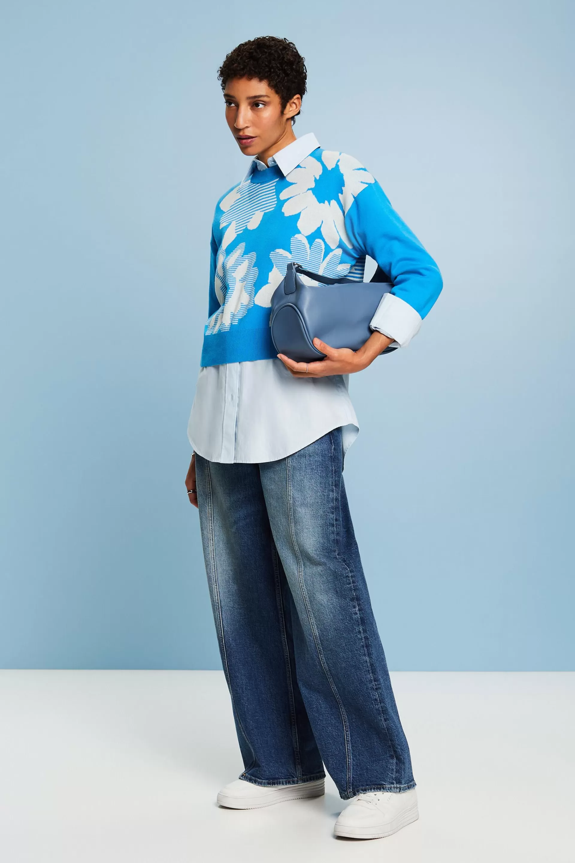 Jacquard-Sweatshirt aus Baumwolle-ESPRIT Best Sale