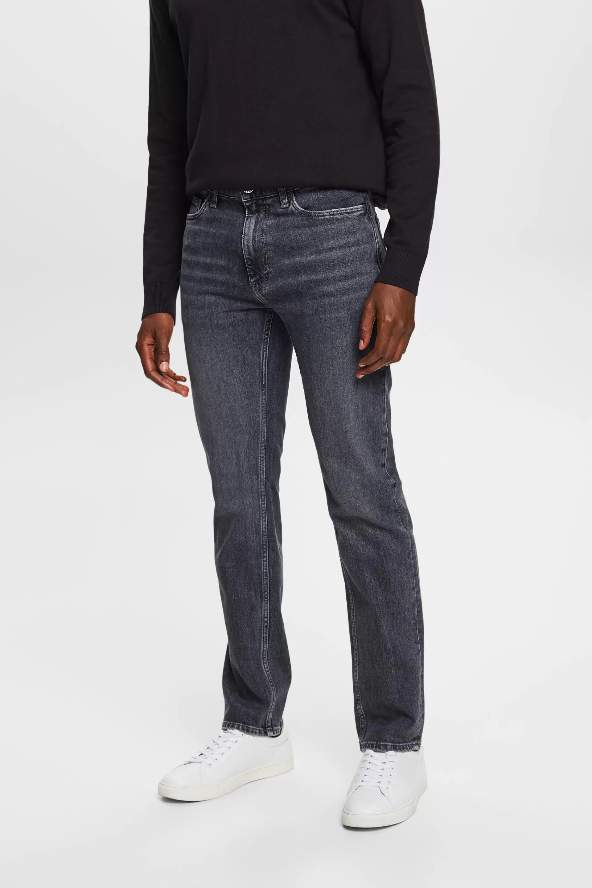 Jeans mit geradem Bein und mittelhohem Bund-ESPRIT Cheap