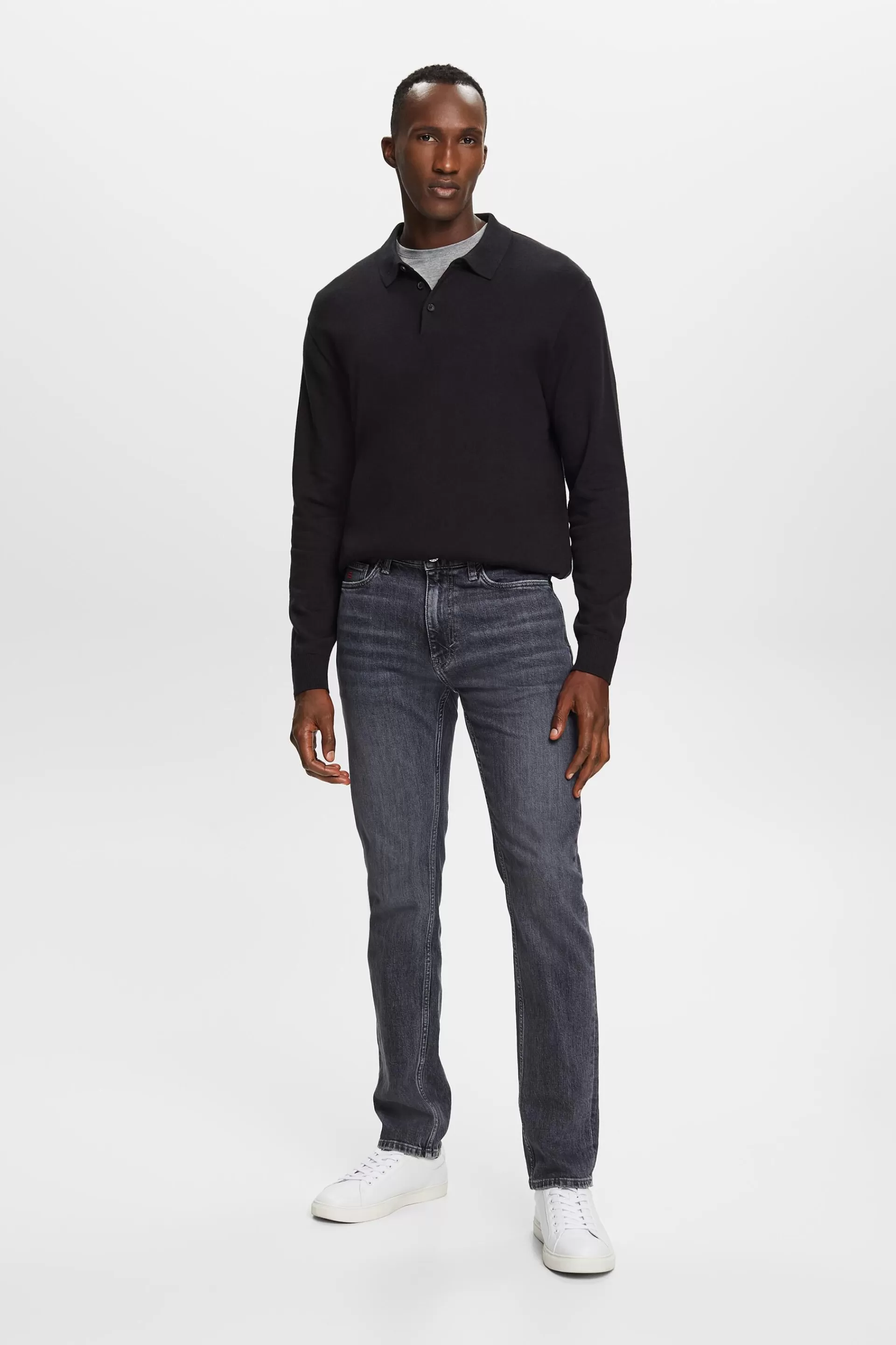 Jeans mit geradem Bein und mittelhohem Bund-ESPRIT Cheap