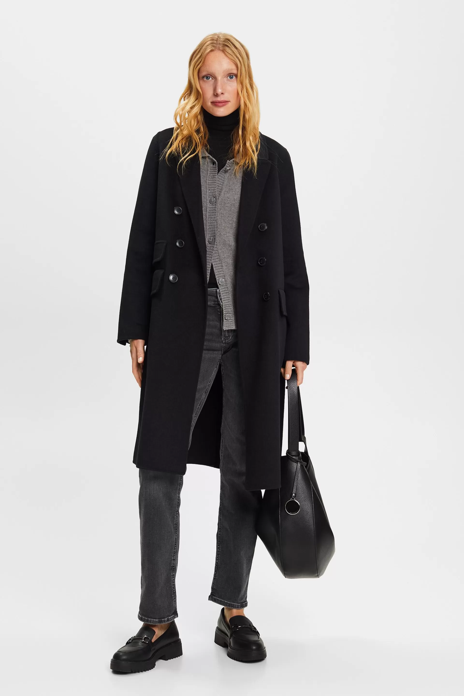 Jeans mit geradem Bein und mittlerer Bundhöhe-ESPRIT Cheap