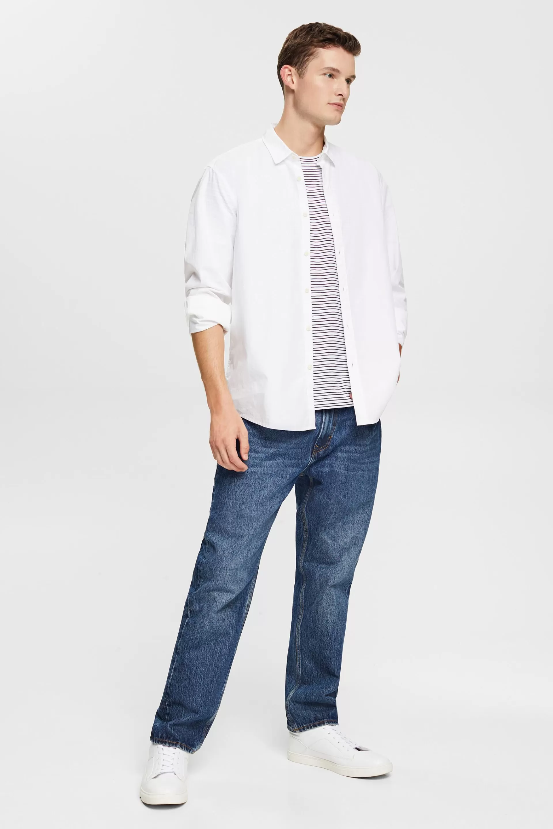 Jeans mit geradem Bein und mittlerer Bundhöhe-ESPRIT Cheap