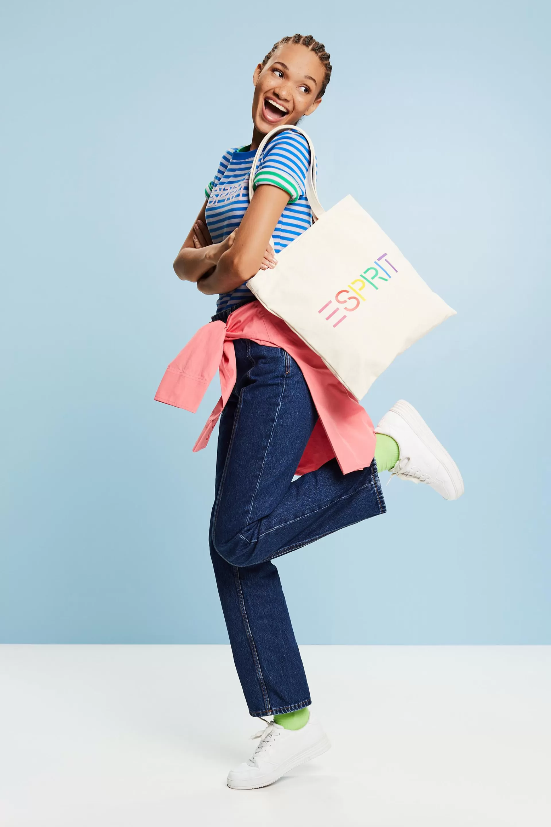 Jeans mit gerader Passform und hohem Bund-ESPRIT Cheap