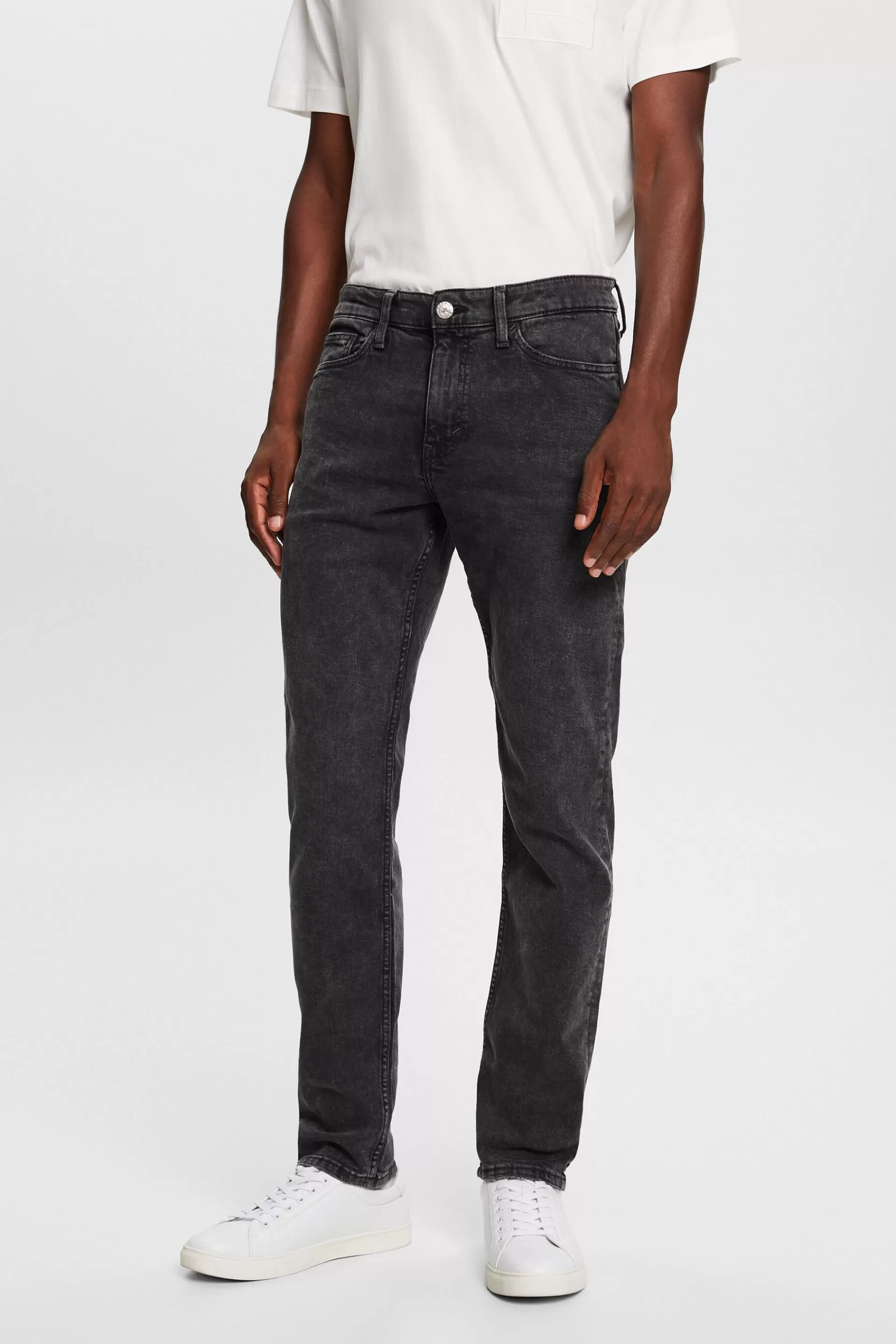 Jeans mit mittlerer Bundhöhe und schmaler Passform-ESPRIT Clearance