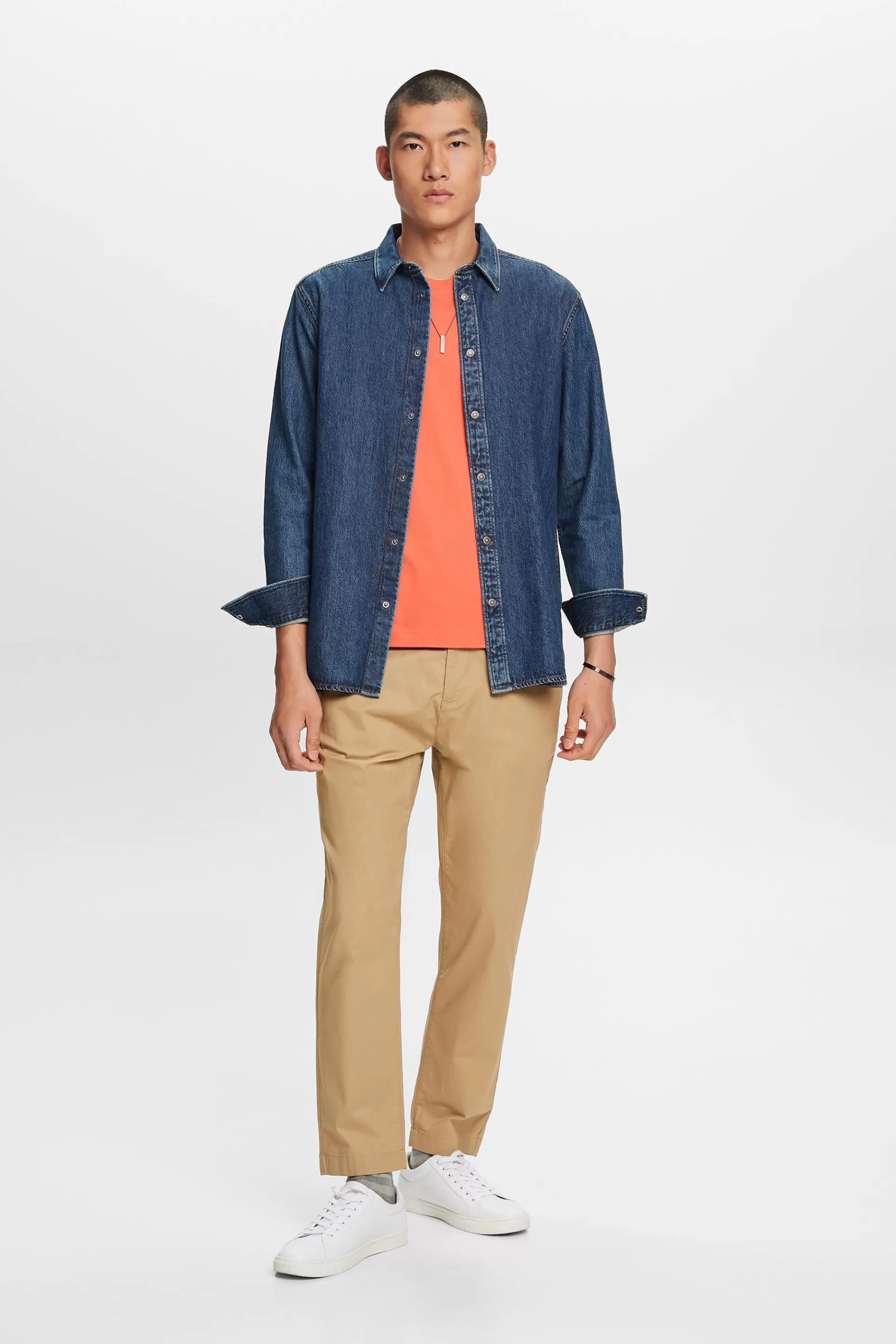 Jeanshemd, 100 % Baumwolle-ESPRIT Fashion