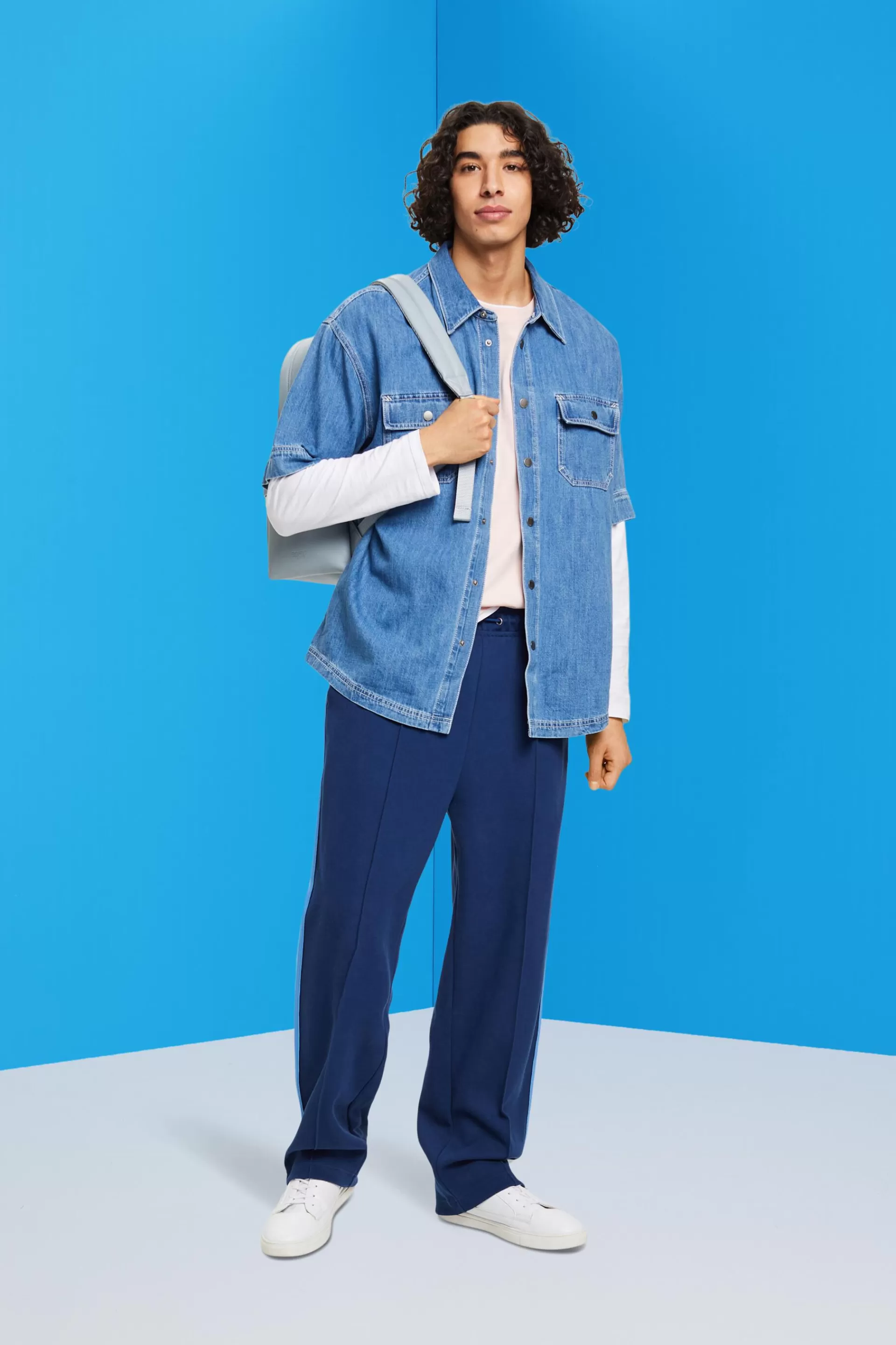 Jeanshemd mit Druckknopfleiste-ESPRIT Outlet