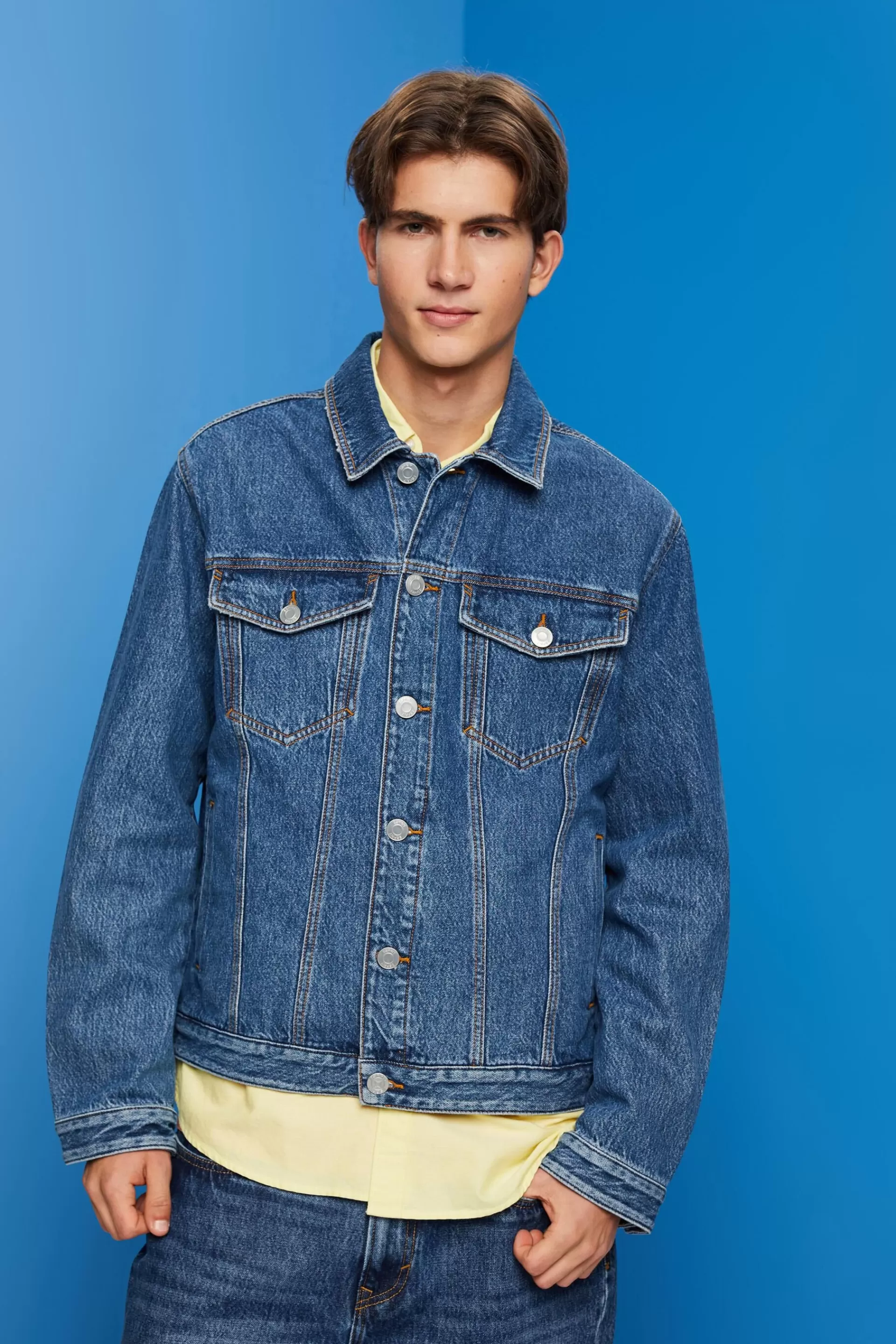 Jeansjacke aus nachhaltiger Baumwolle-ESPRIT Shop
