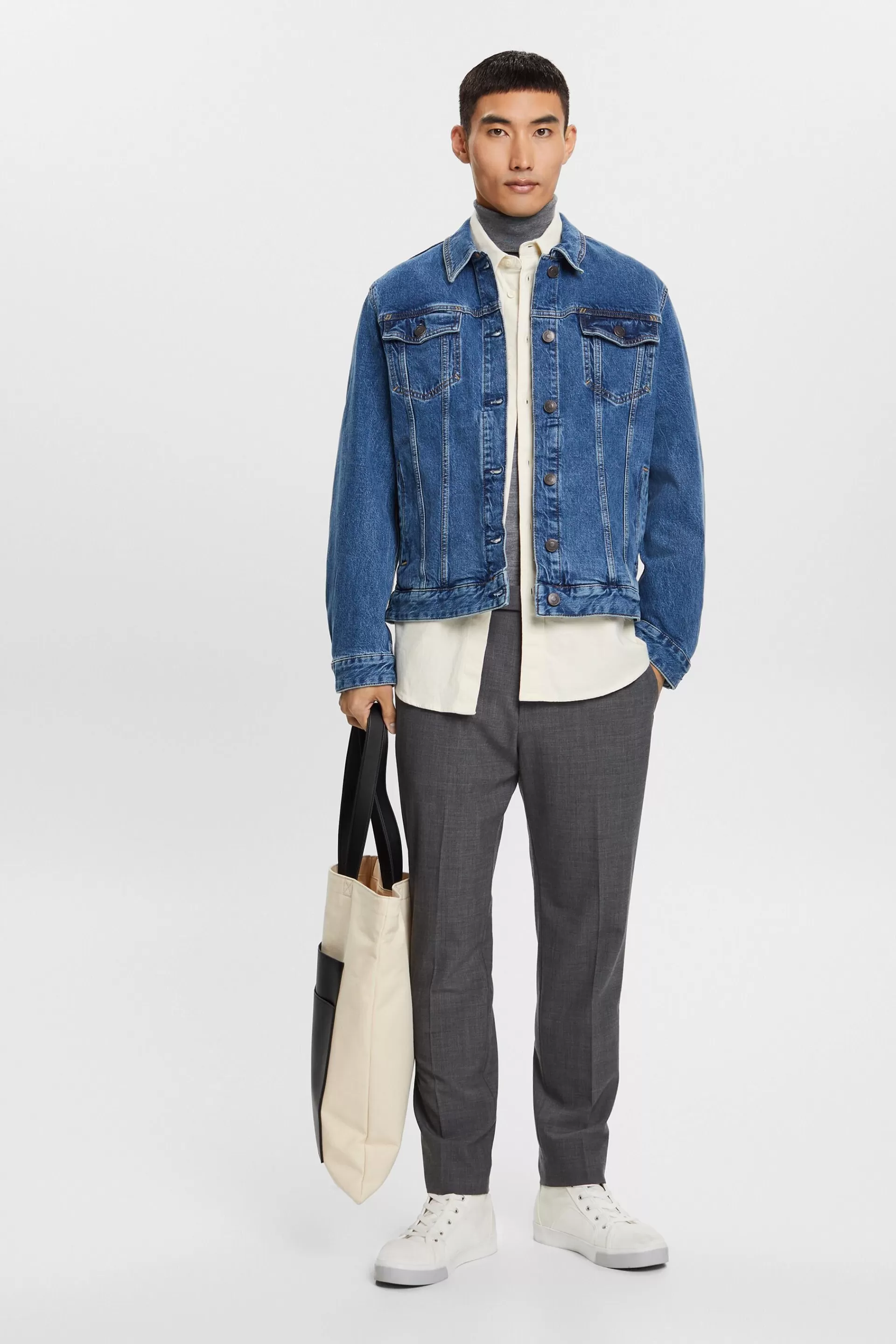 Jeansjacke im Truckerstil-ESPRIT Sale