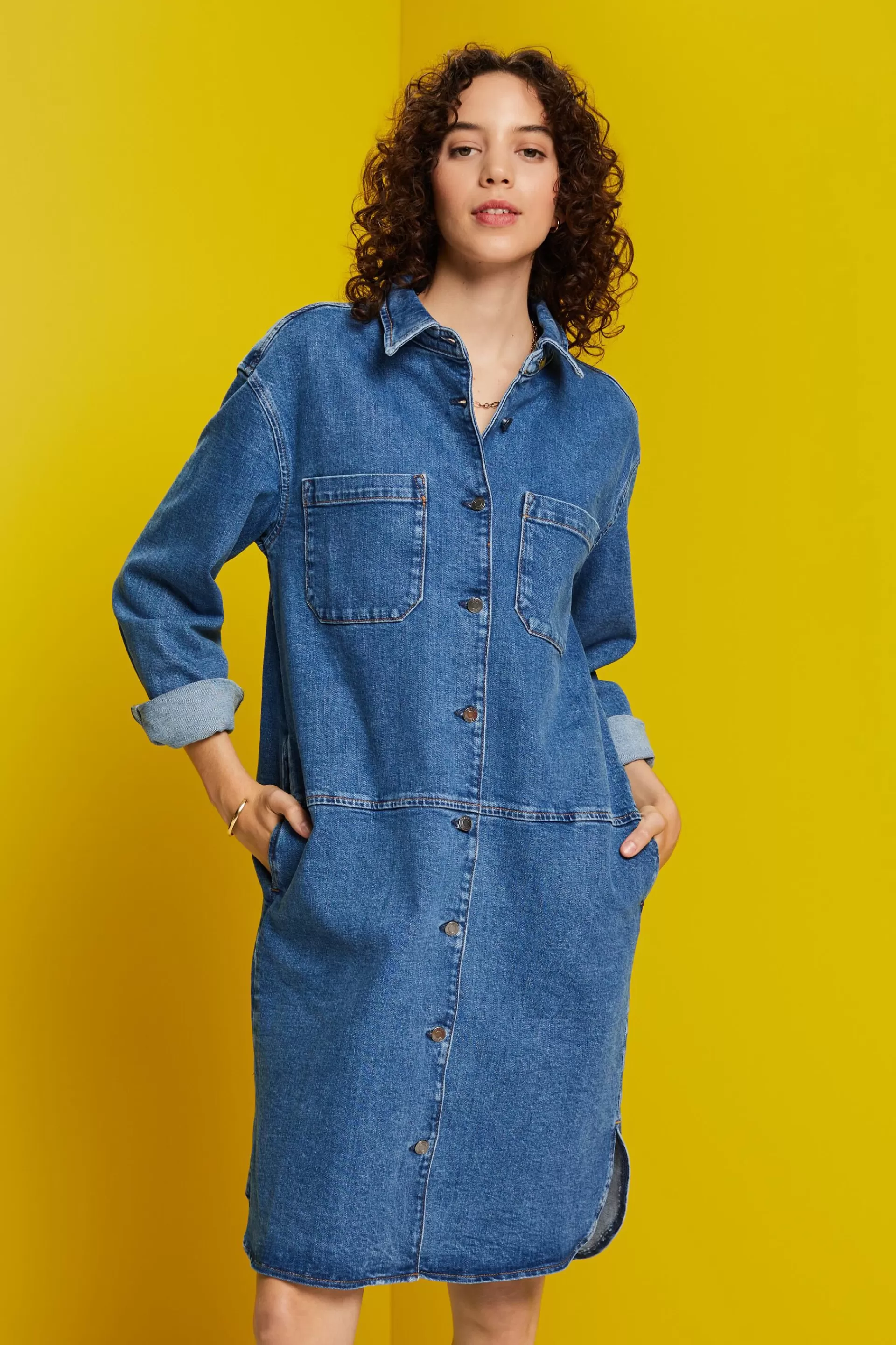 Jeanskleid in lockerer Passform-ESPRIT Shop