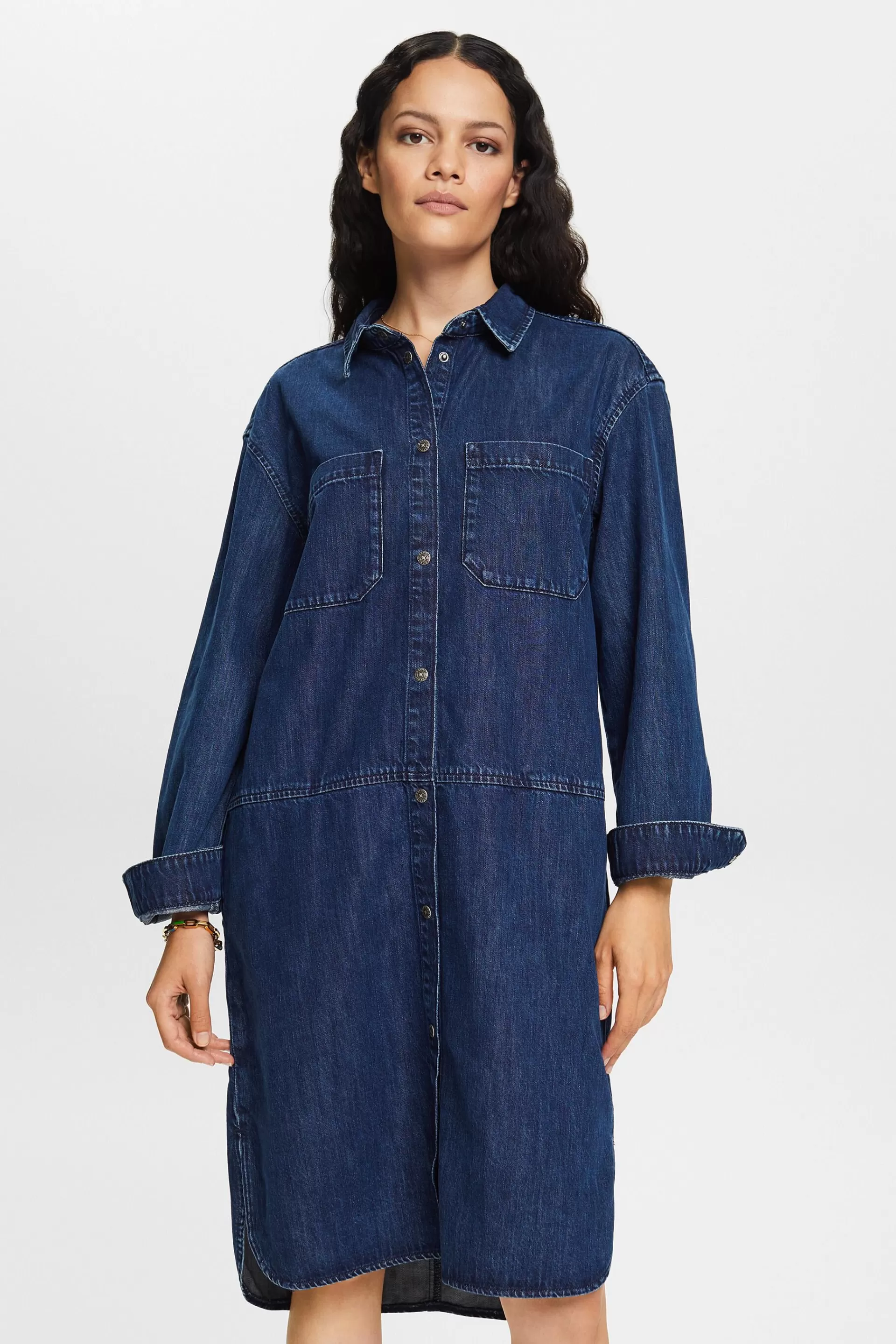 Jeanskleid in lockerer Passform-ESPRIT New