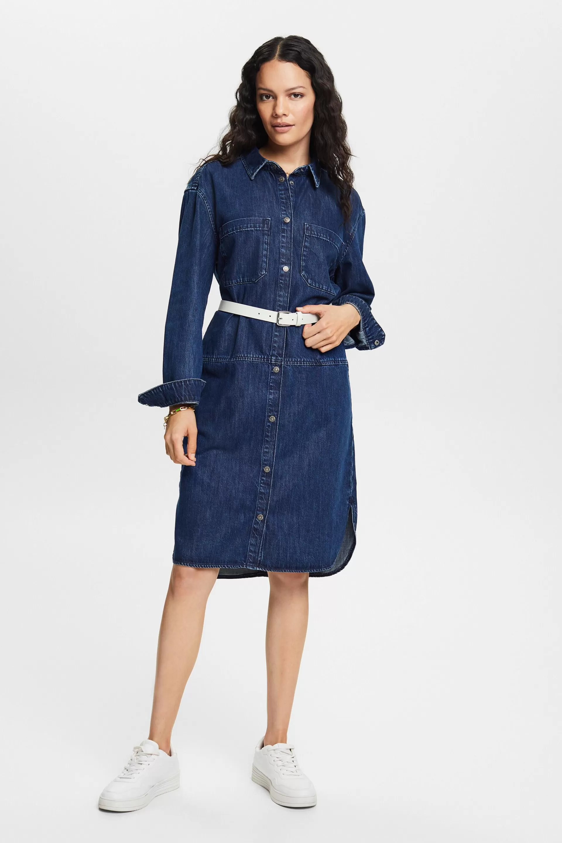 Jeanskleid in lockerer Passform-ESPRIT New