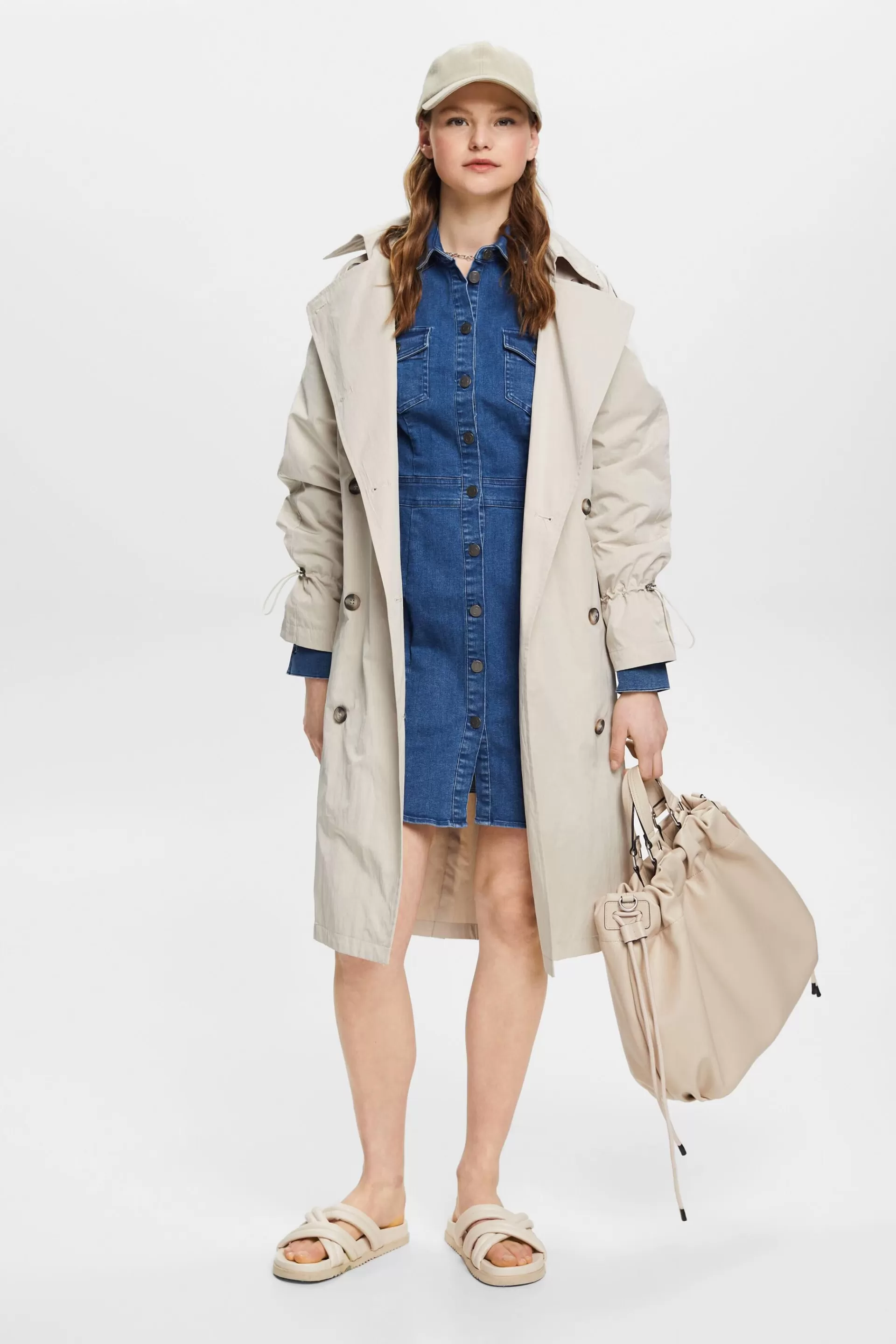 Jeans-Minikleid im Hemdstil-ESPRIT Outlet