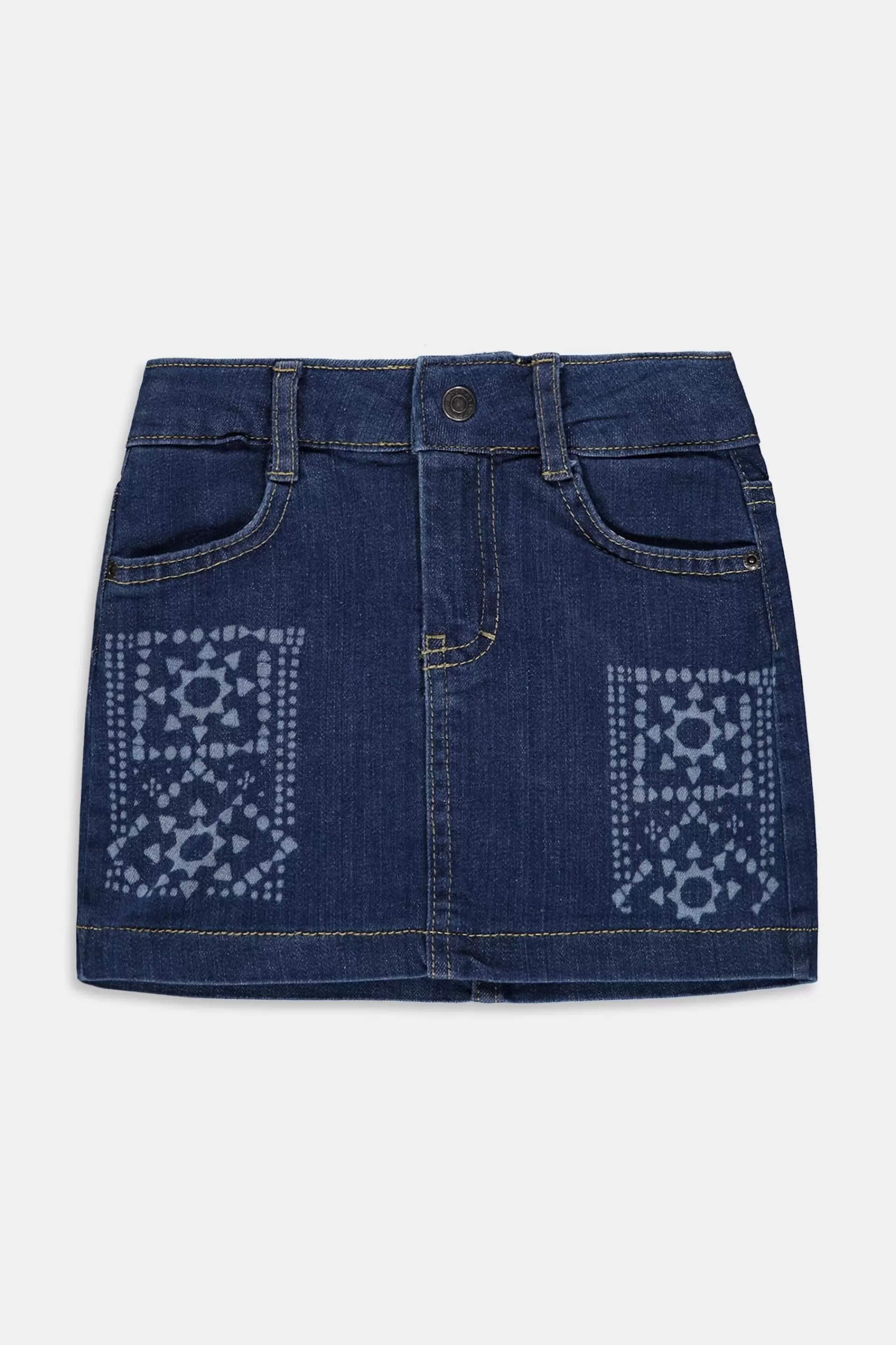 Jeans-Minirock mit Print-ESPRIT Hot