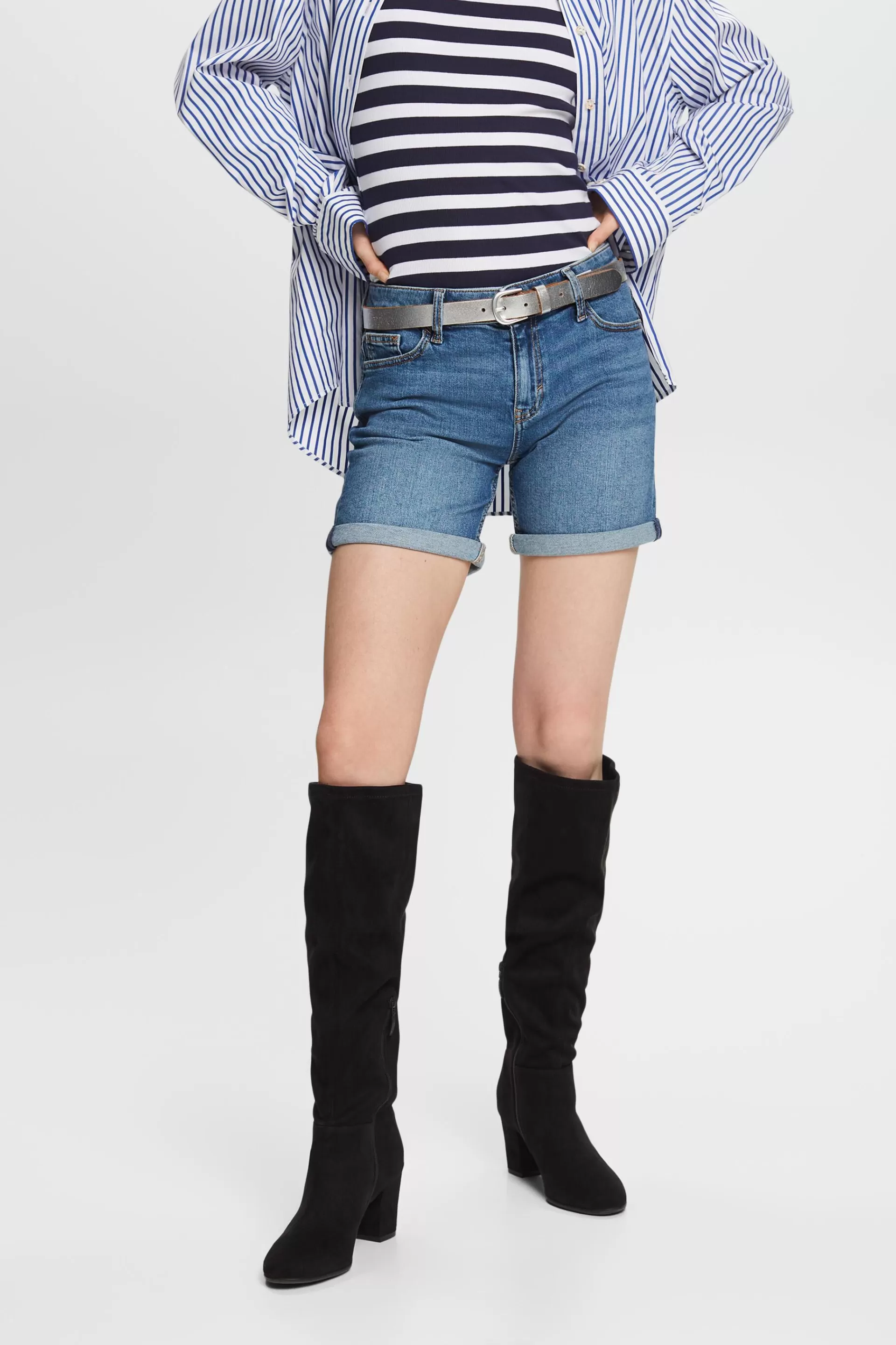 Jeans-Shorts mit mittelhohem Bund-ESPRIT Flash Sale