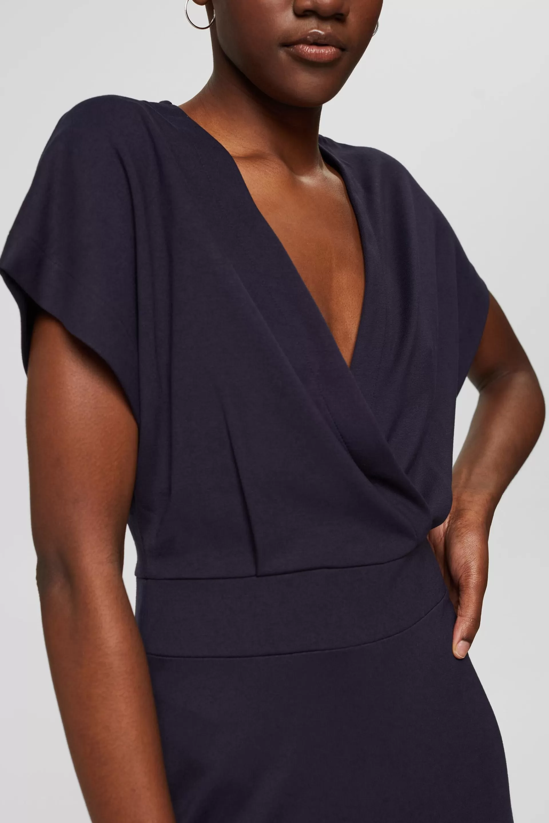 Jerseykleid in Wickeloptik-ESPRIT Shop