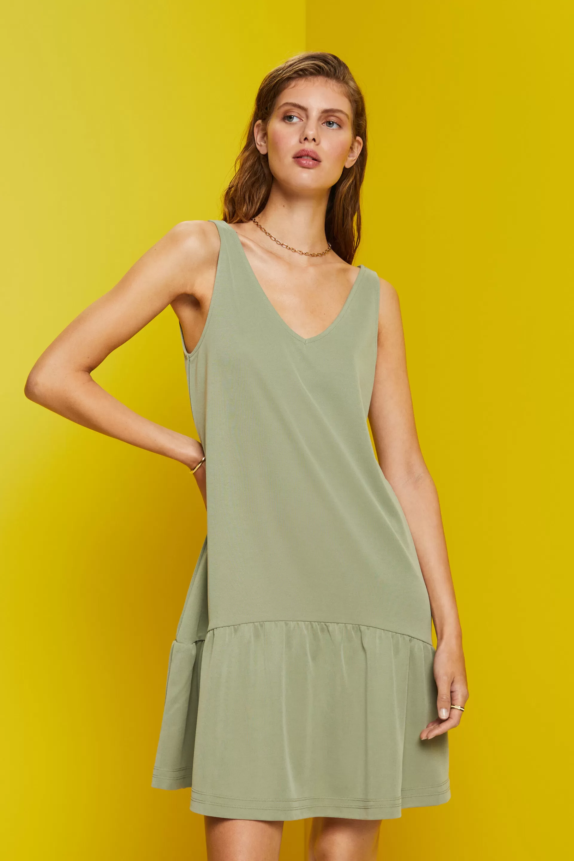 Jerseykleid mit Volantsaum, TENCEL™-ESPRIT Cheap