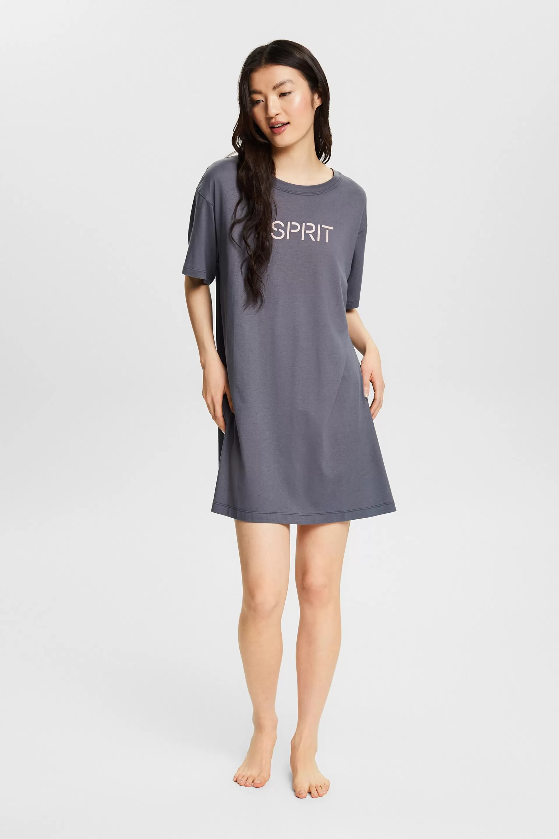 Jersey-Nachthemd mit Logo-ESPRIT Discount