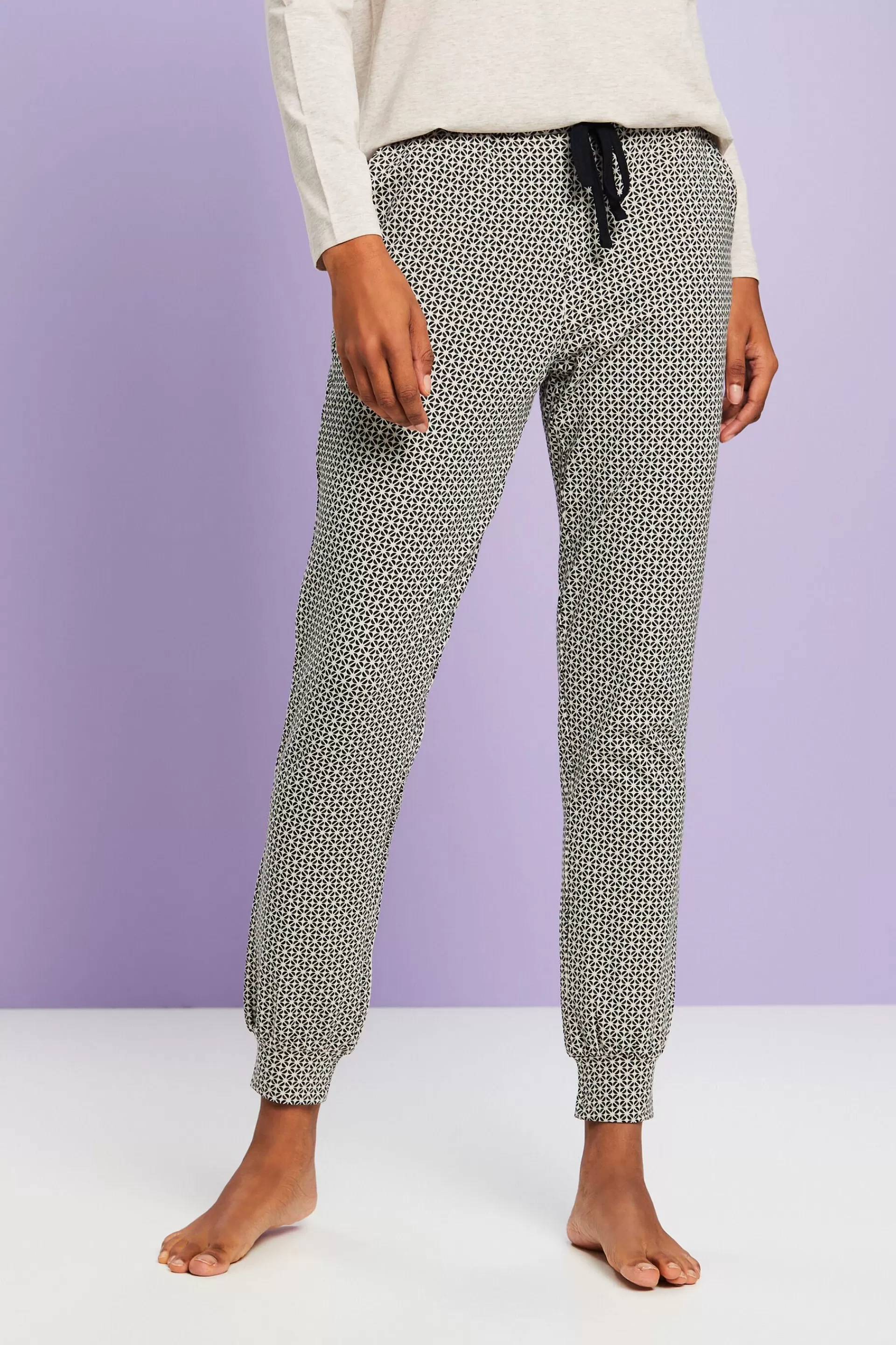 Jersey-Pyjamahose mit Print-ESPRIT Shop