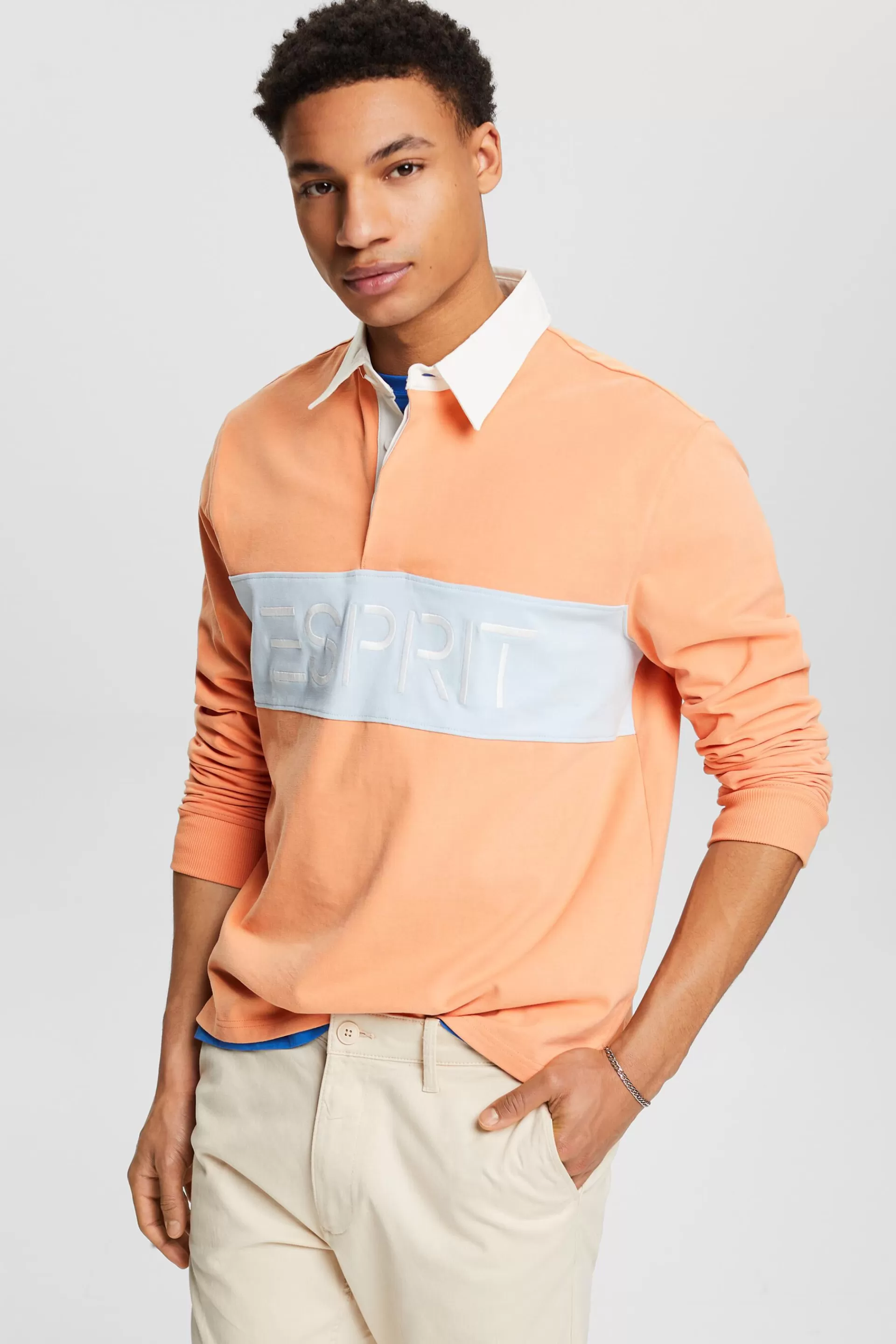Jersey-Rugbyshirt mit Logo-ESPRIT Outlet
