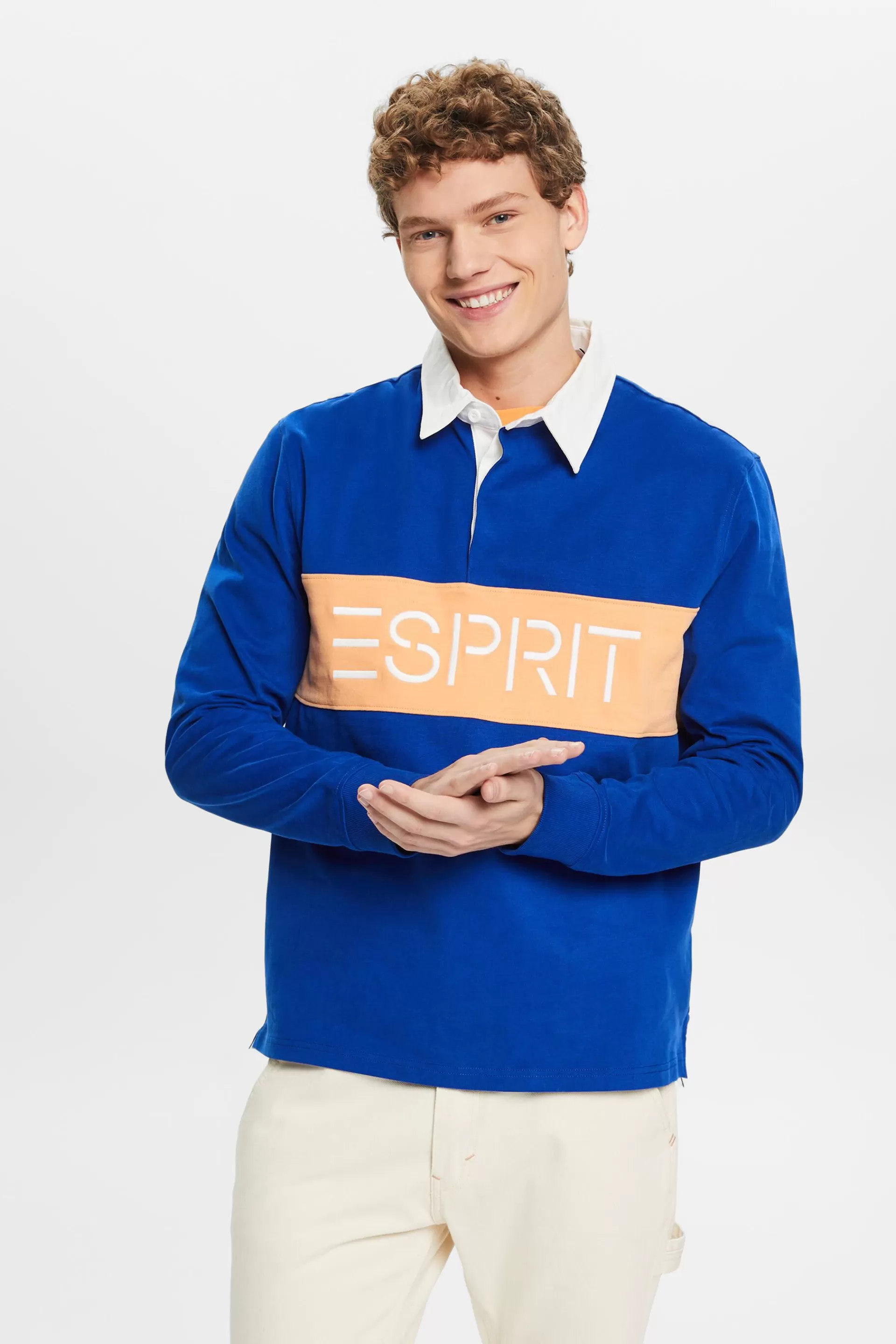 Jersey-Rugbyshirt mit Logo-ESPRIT Best Sale