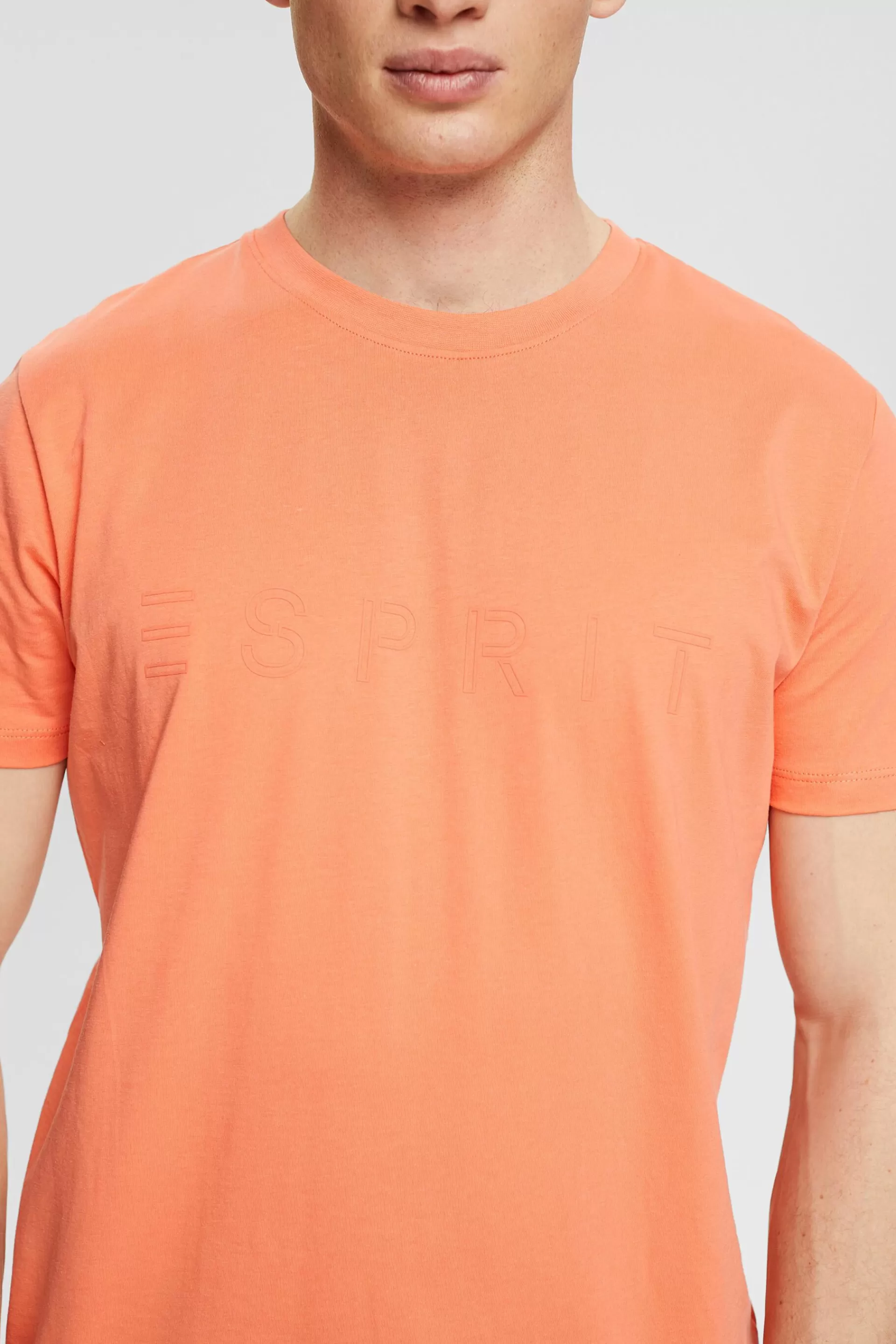 Jersey-T-Shirt mit Logo-Print-ESPRIT Store