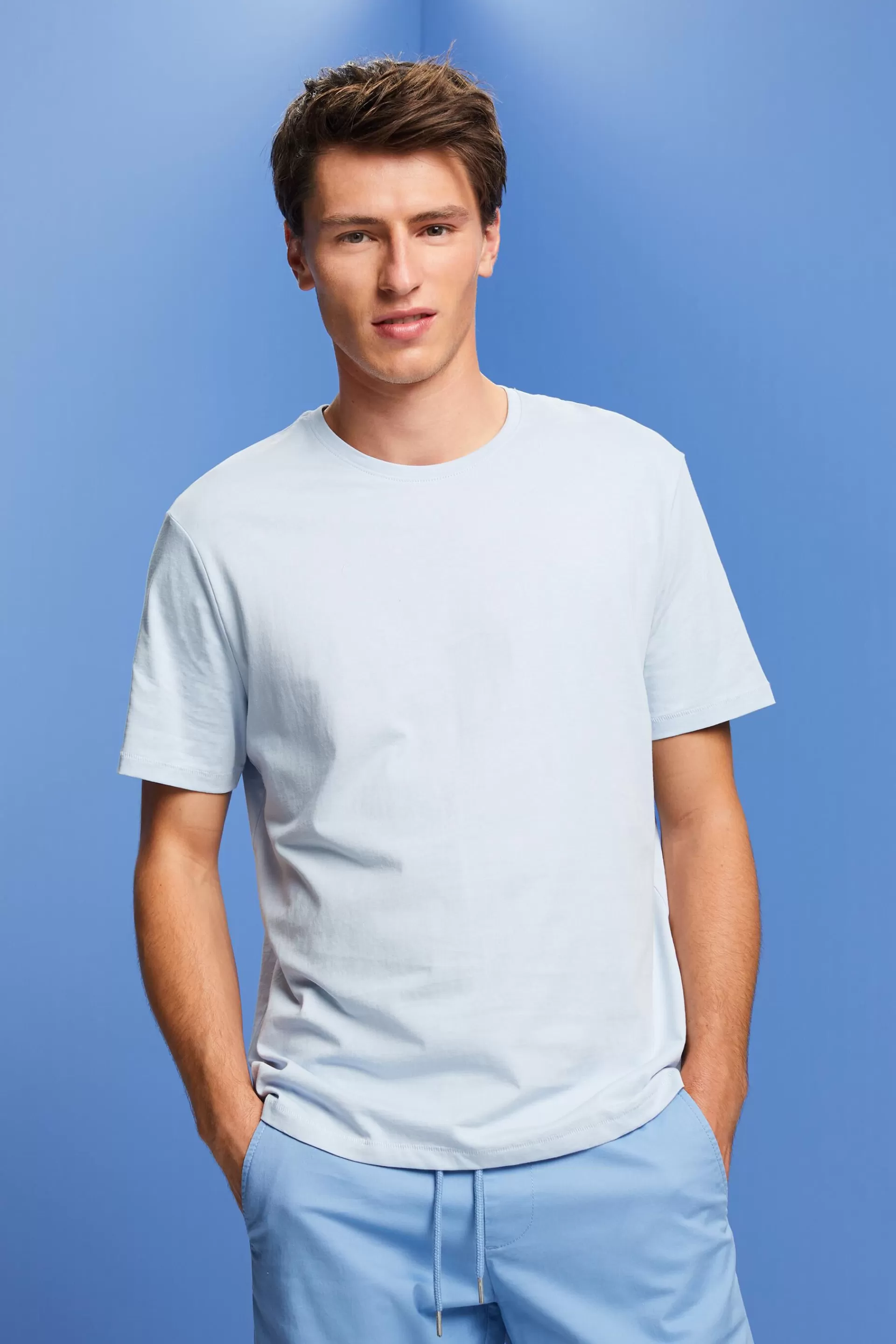 Jersey-T-Shirt mit Print hinten, 100 % Baumwolle-ESPRIT Store