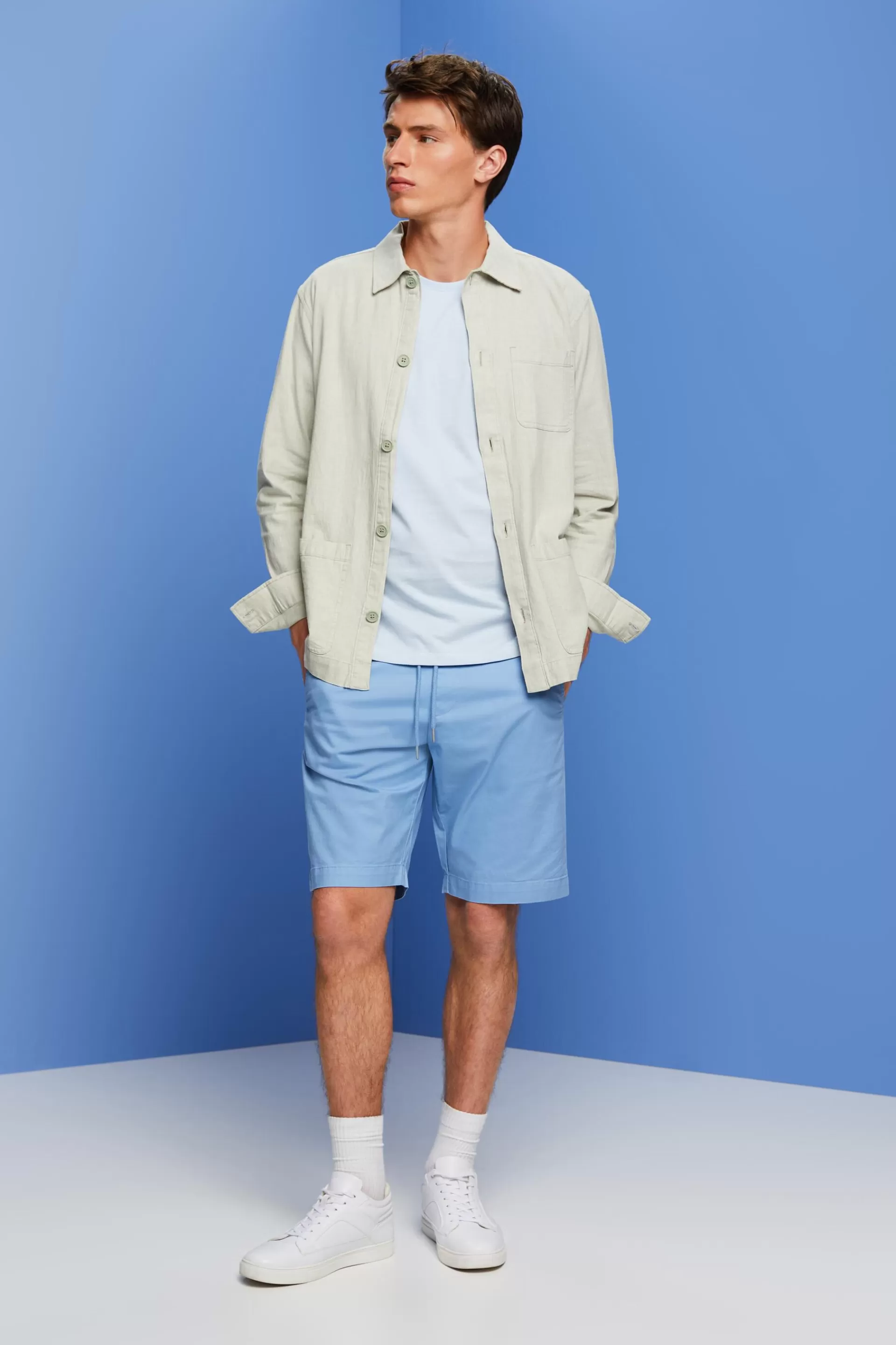 Jersey-T-Shirt mit Print hinten, 100 % Baumwolle-ESPRIT Store