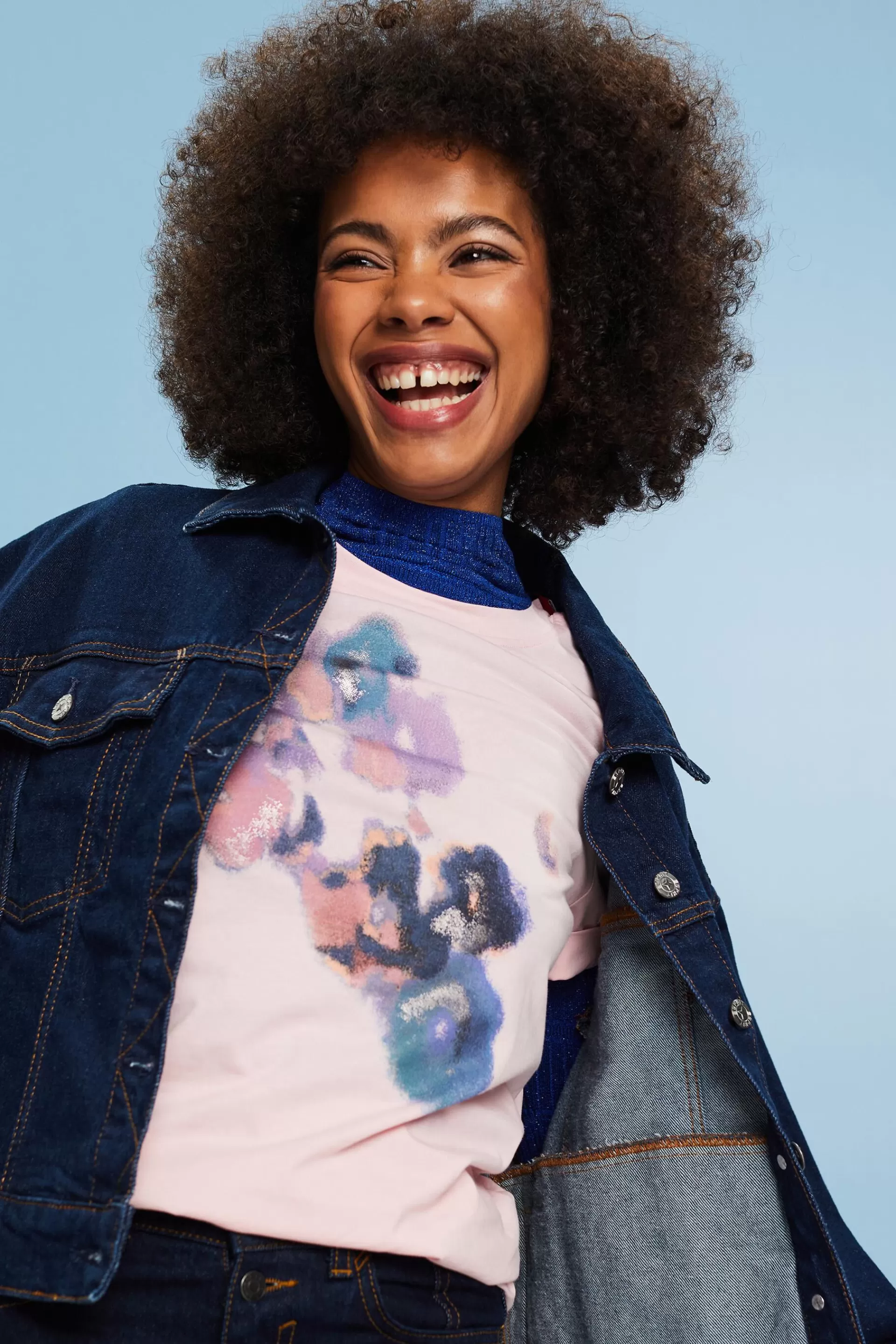 Jersey-T-Shirt mit Print vorne-ESPRIT Outlet