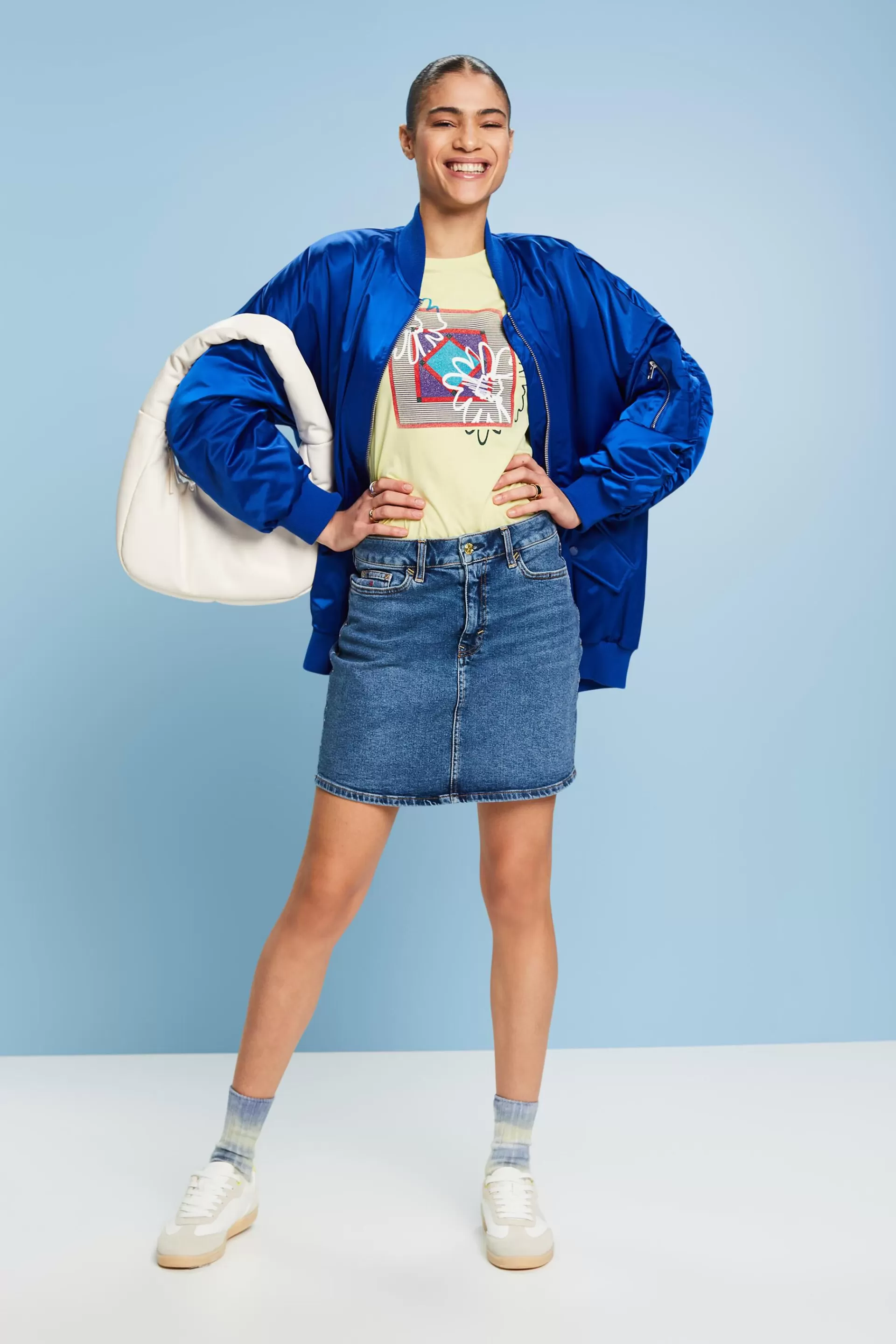 Jersey-T-Shirt mit Print vorne-ESPRIT Store