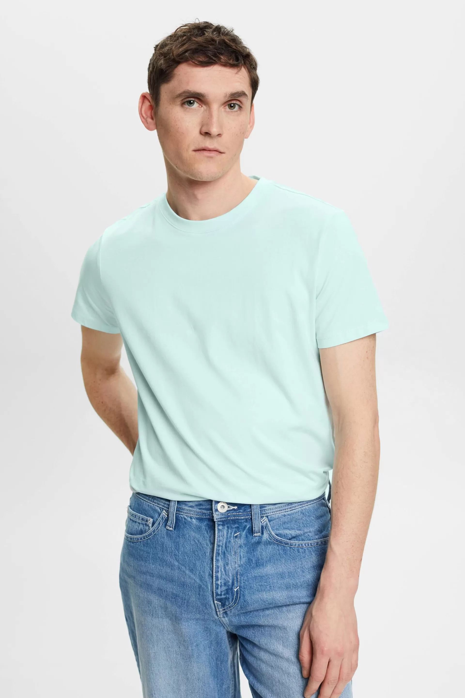 Jersey-T-Shirt mit Rundhalsausschnitt-ESPRIT Sale
