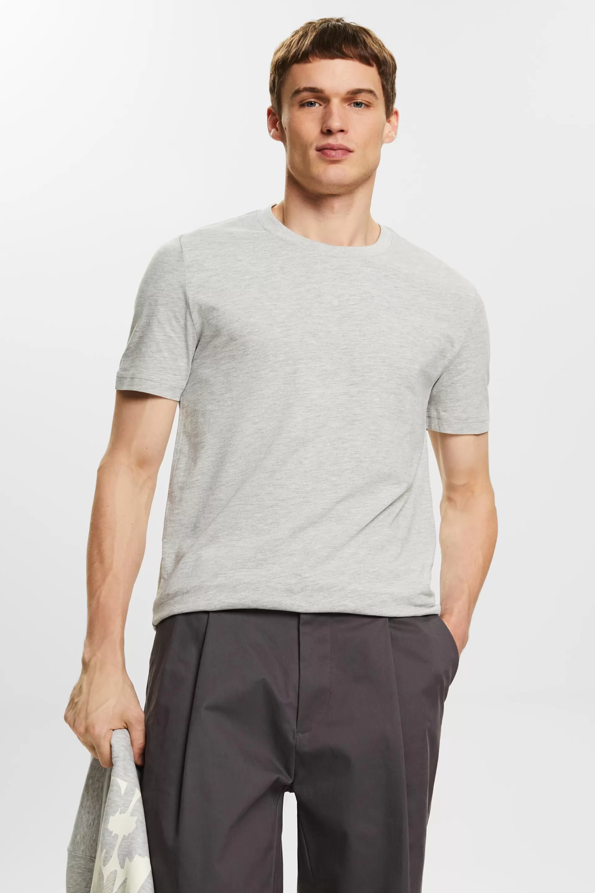 Jersey-T-Shirt mit Rundhalsausschnitt-ESPRIT Hot