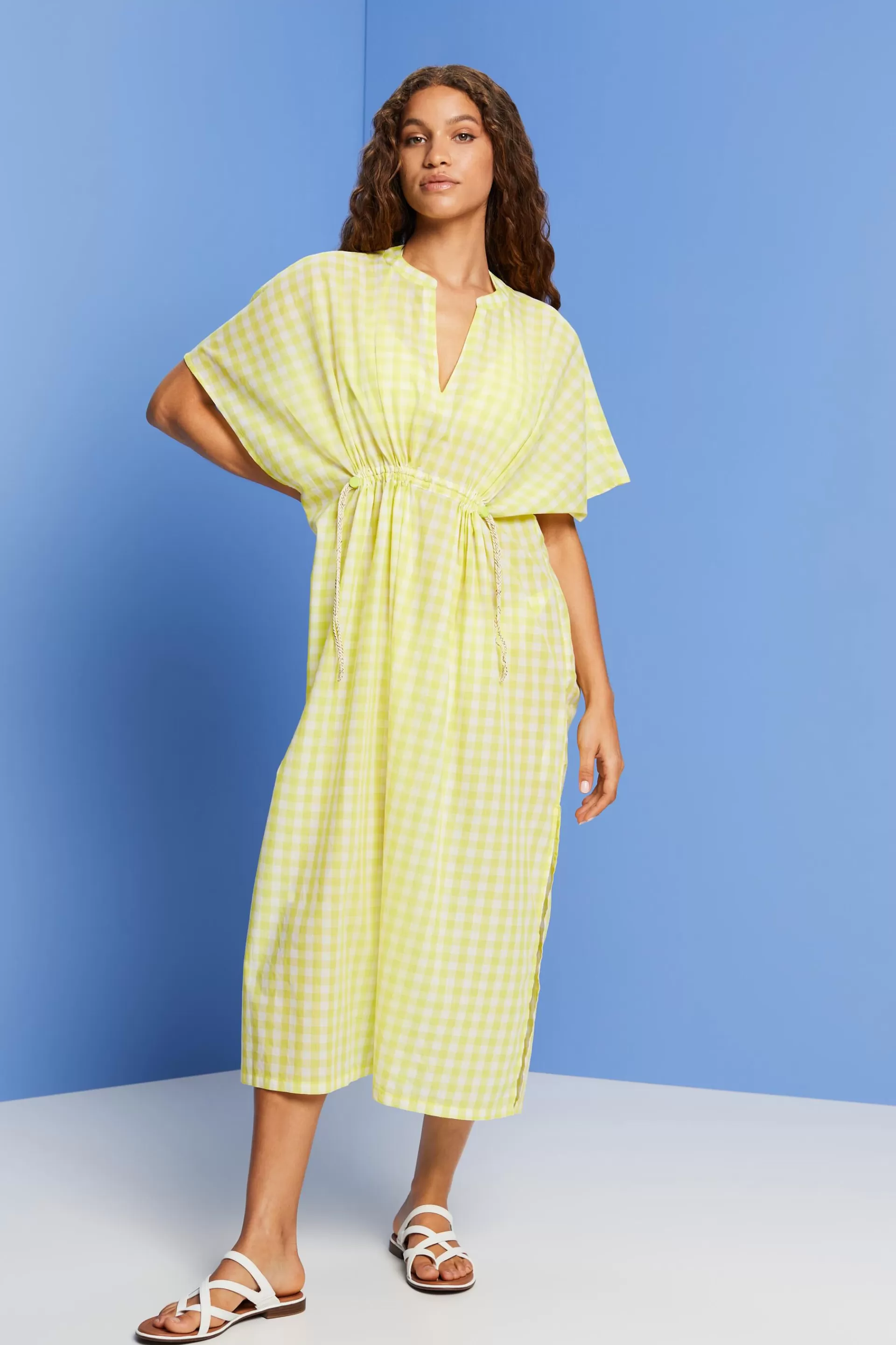 Kaftan-Strandkleid, 100 % Baumwolle-ESPRIT Outlet