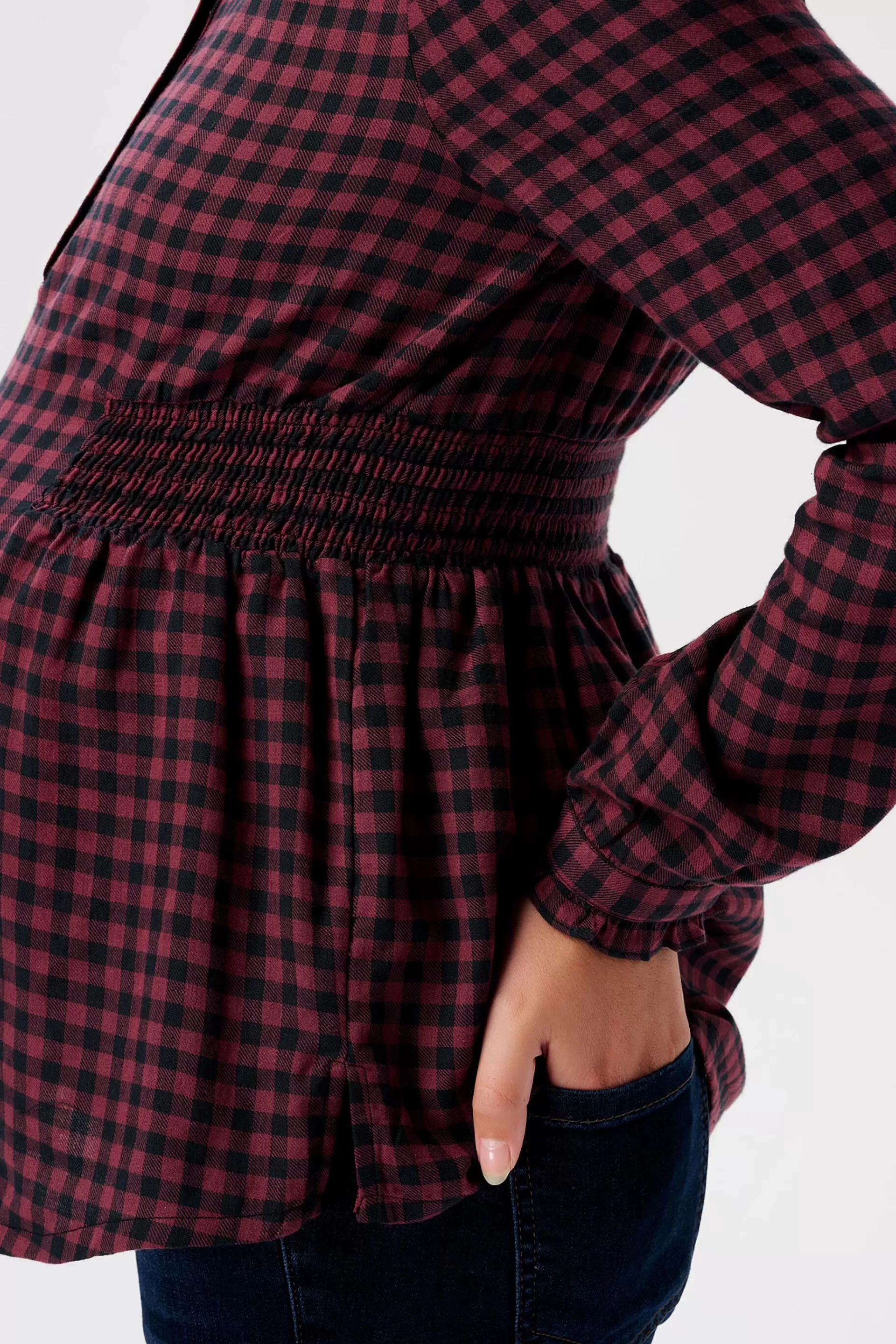 Karierte Flanellbluse mit Stillfunktion-ESPRIT Hot