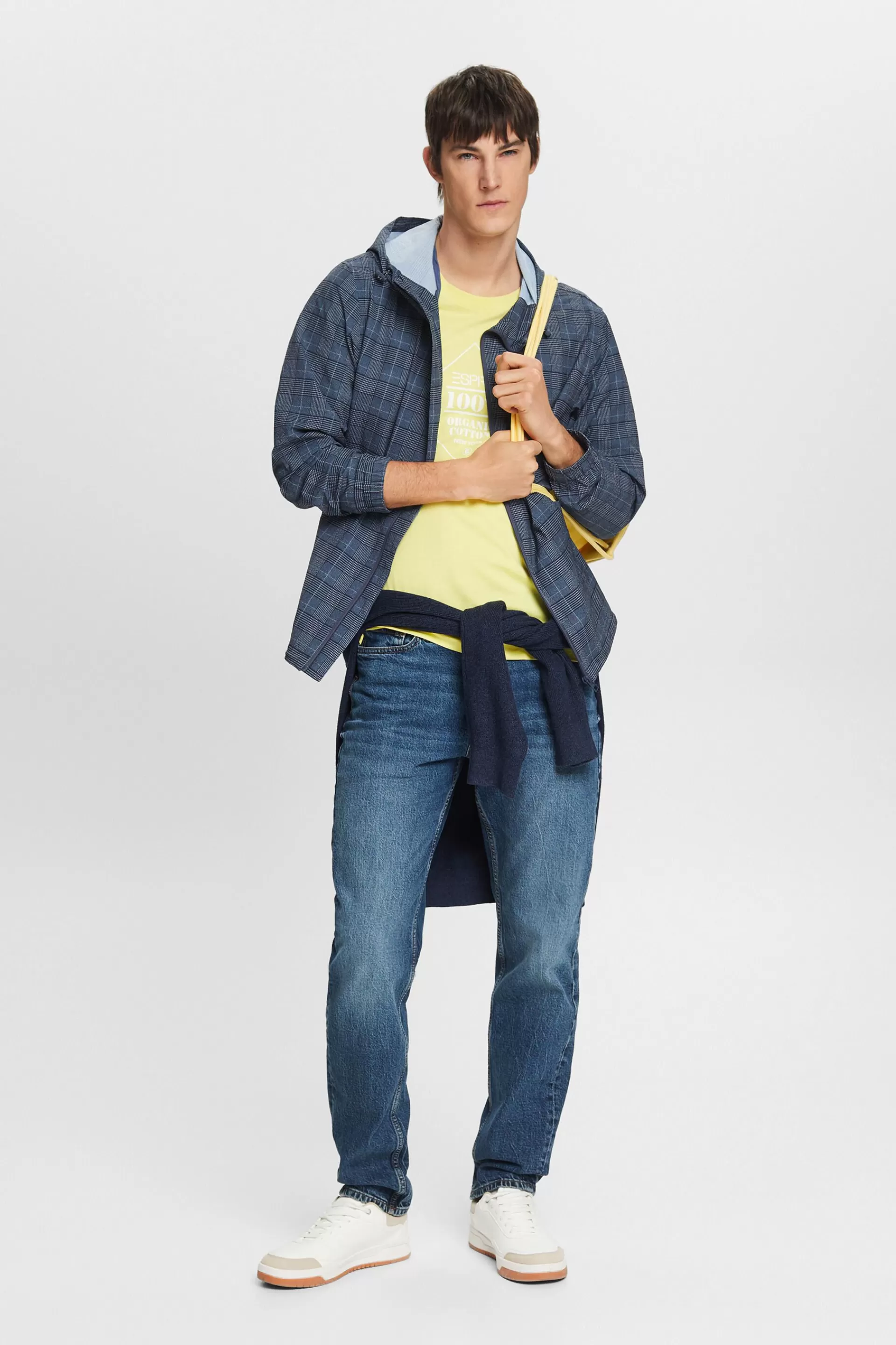 Karierte Jacke mit Kapuze und Reißverschluss-ESPRIT Best Sale