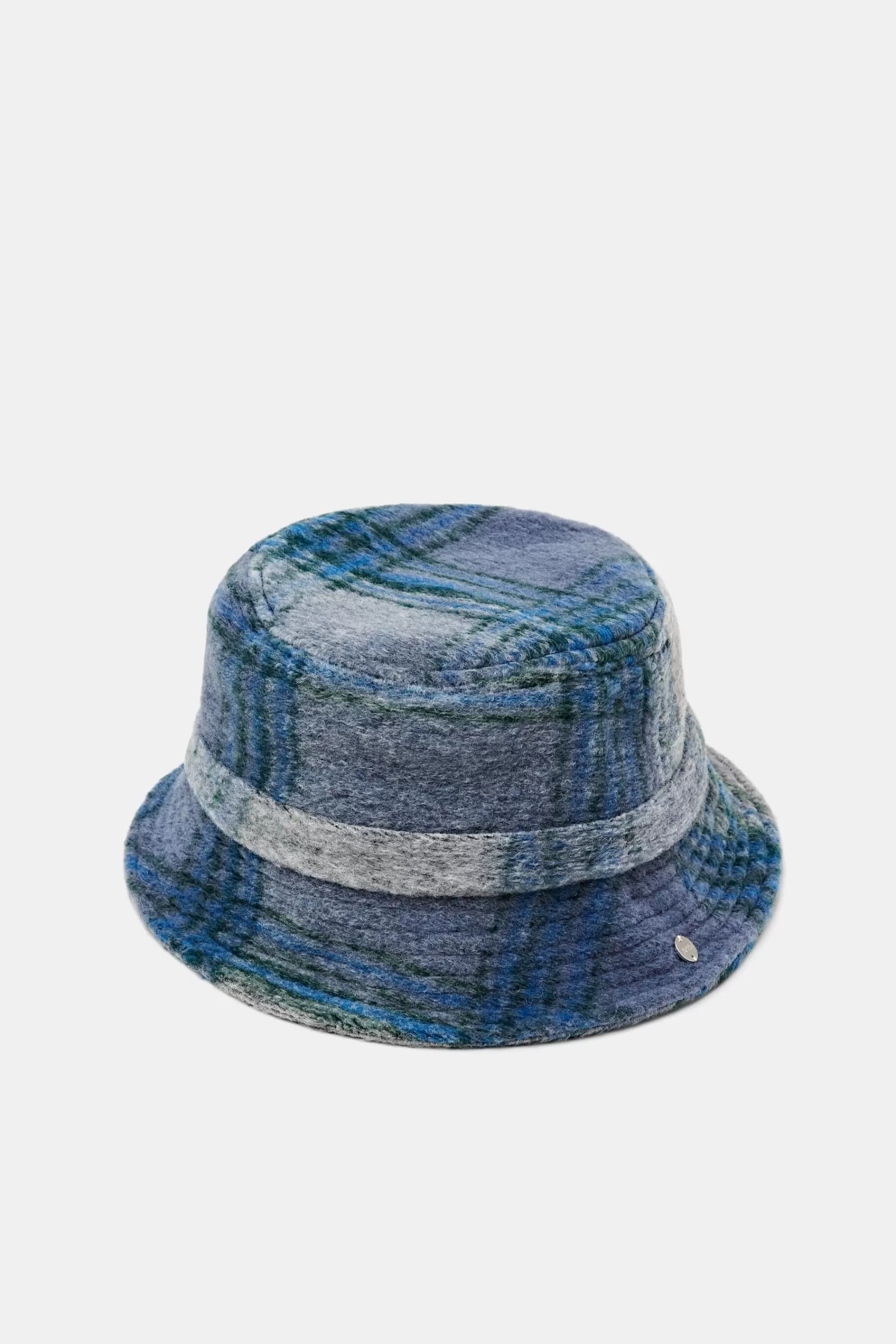 Karierter Bucket Hat aus weich aufgerautem Stoff-ESPRIT Clearance