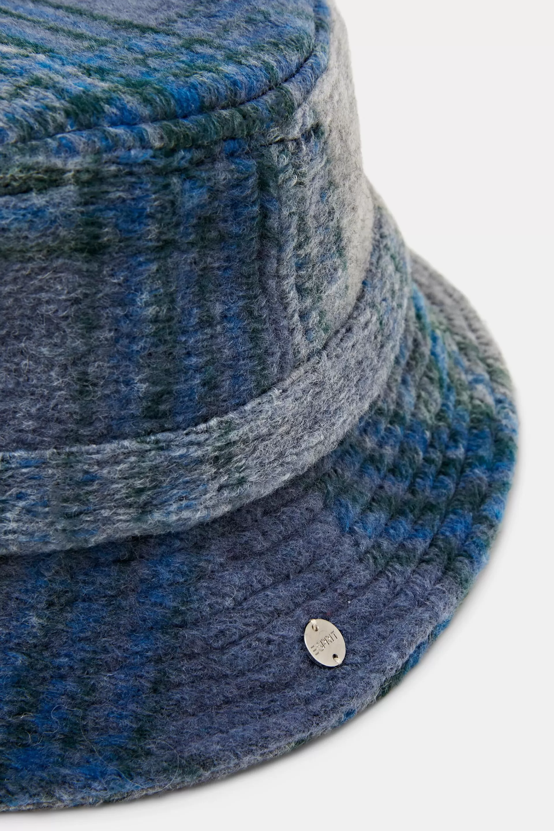 Karierter Bucket Hat aus weich aufgerautem Stoff-ESPRIT Clearance