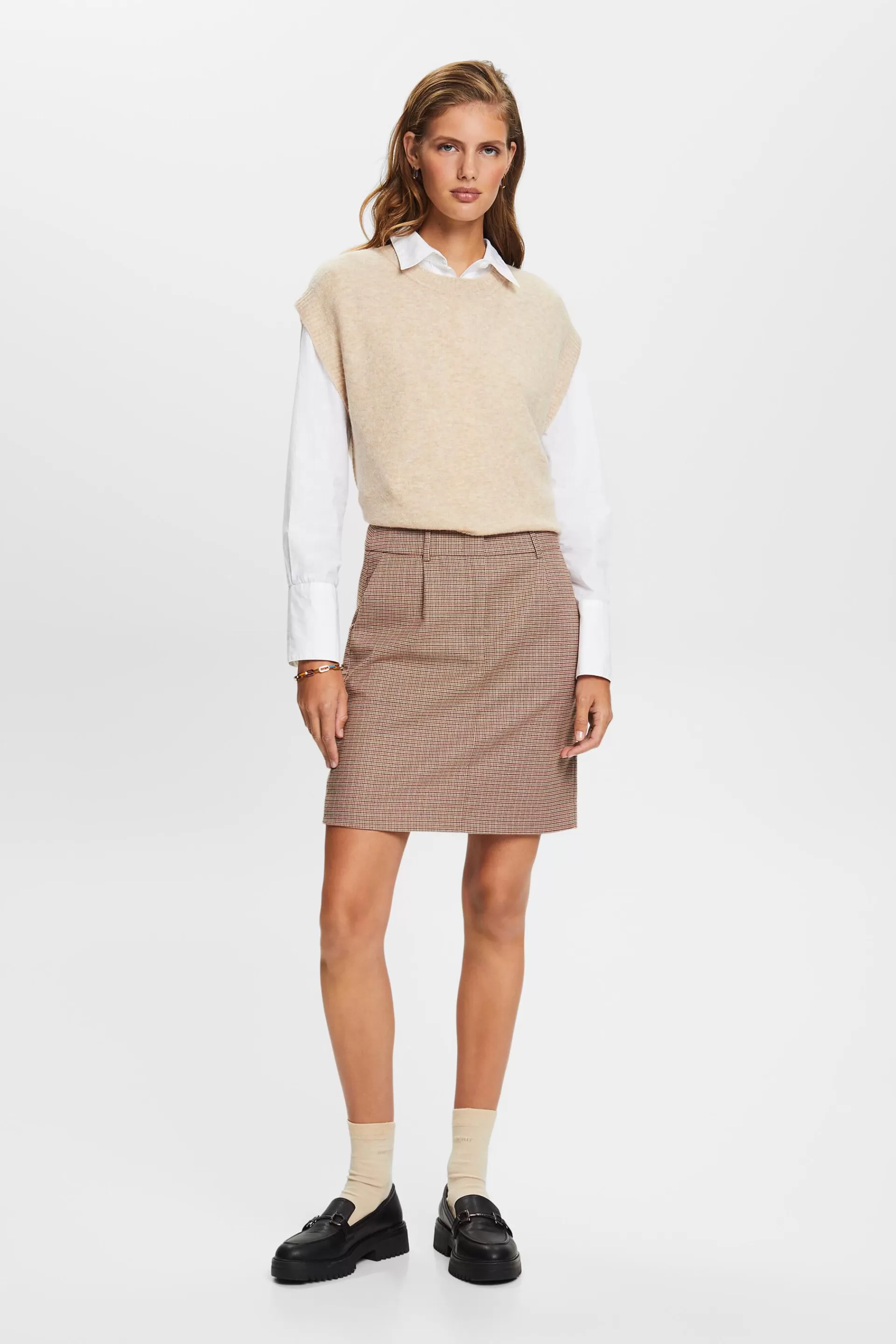 Karierter Minirock-ESPRIT Store