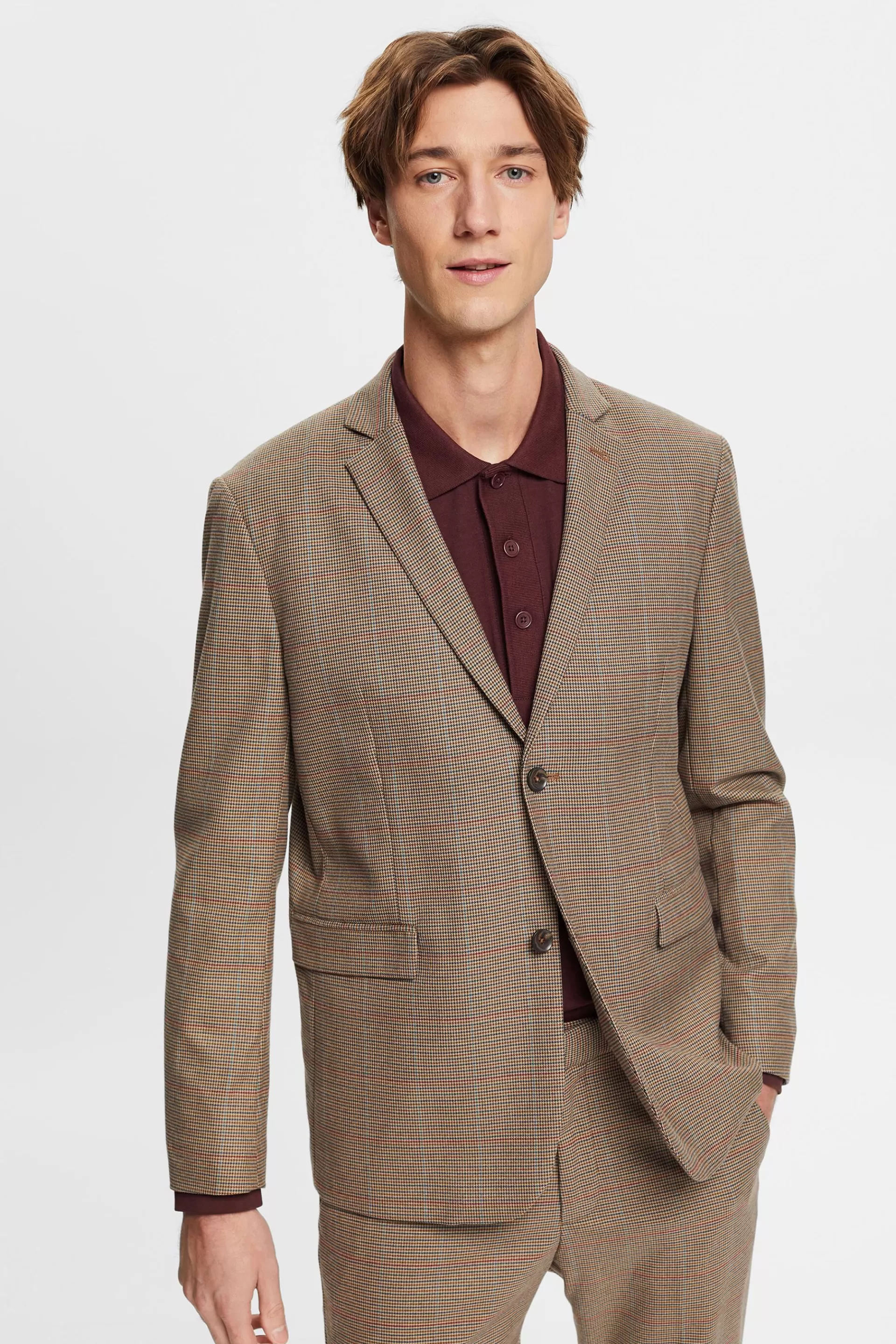 Karoblazer mit Wool-Touch-Effekt-ESPRIT Best Sale