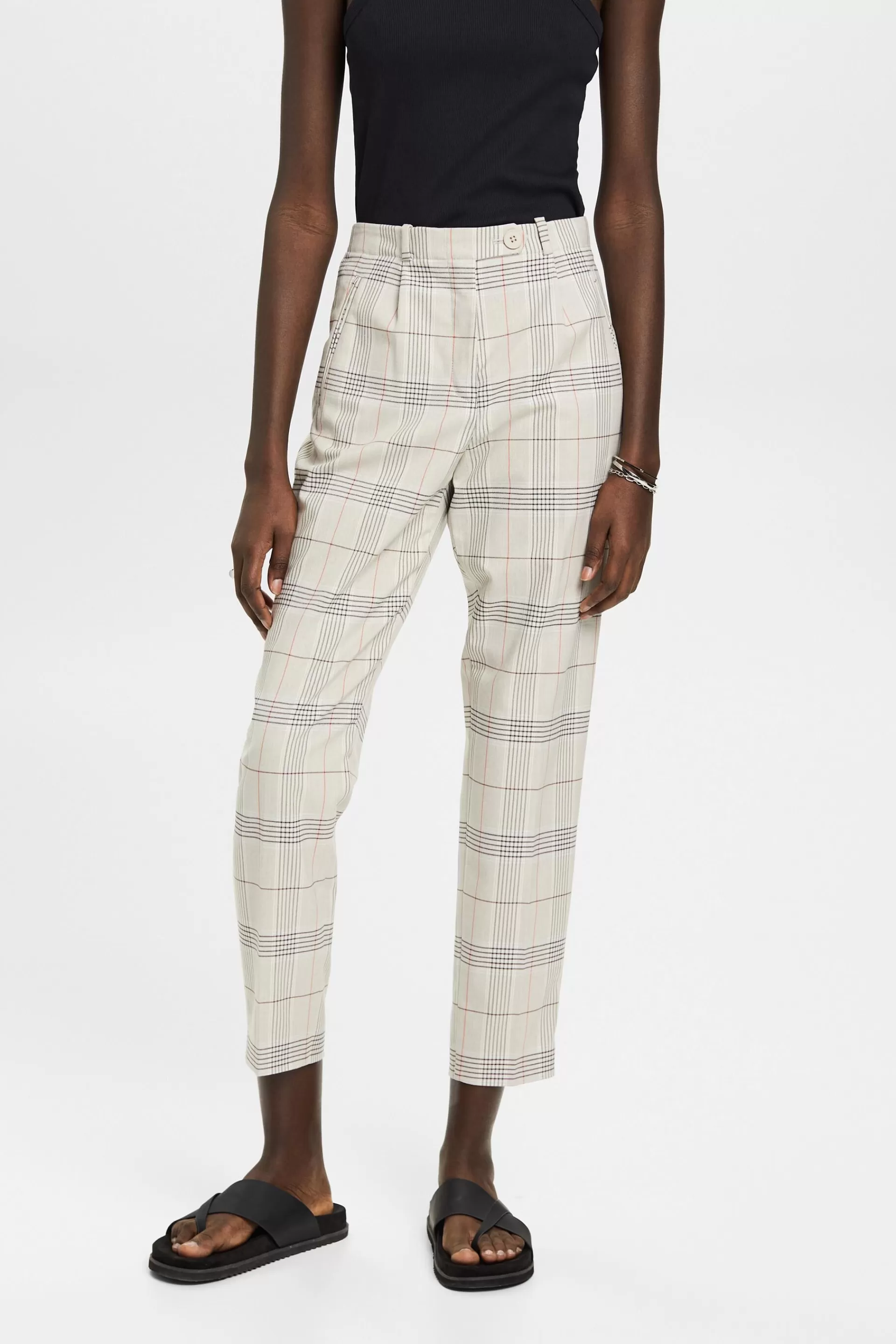 Karohose in Cropped-Länge-ESPRIT New