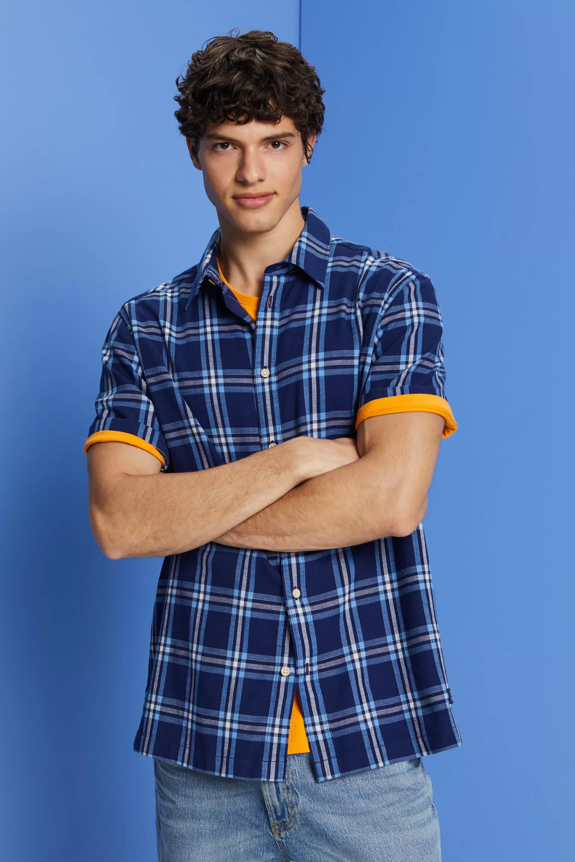 Karo-Kurzarmhemd-ESPRIT Fashion