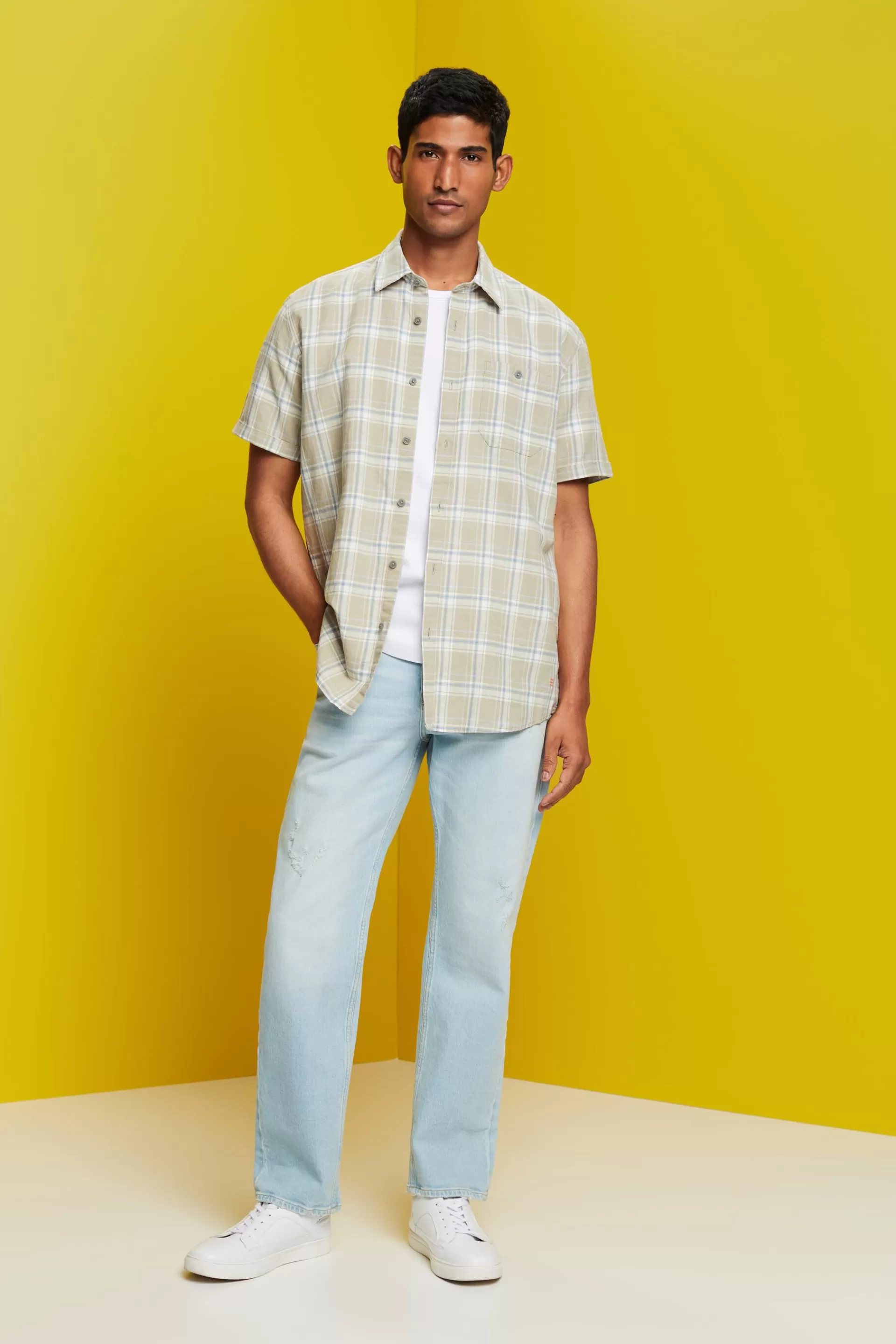 Karo-Kurzarmhemd-ESPRIT Fashion