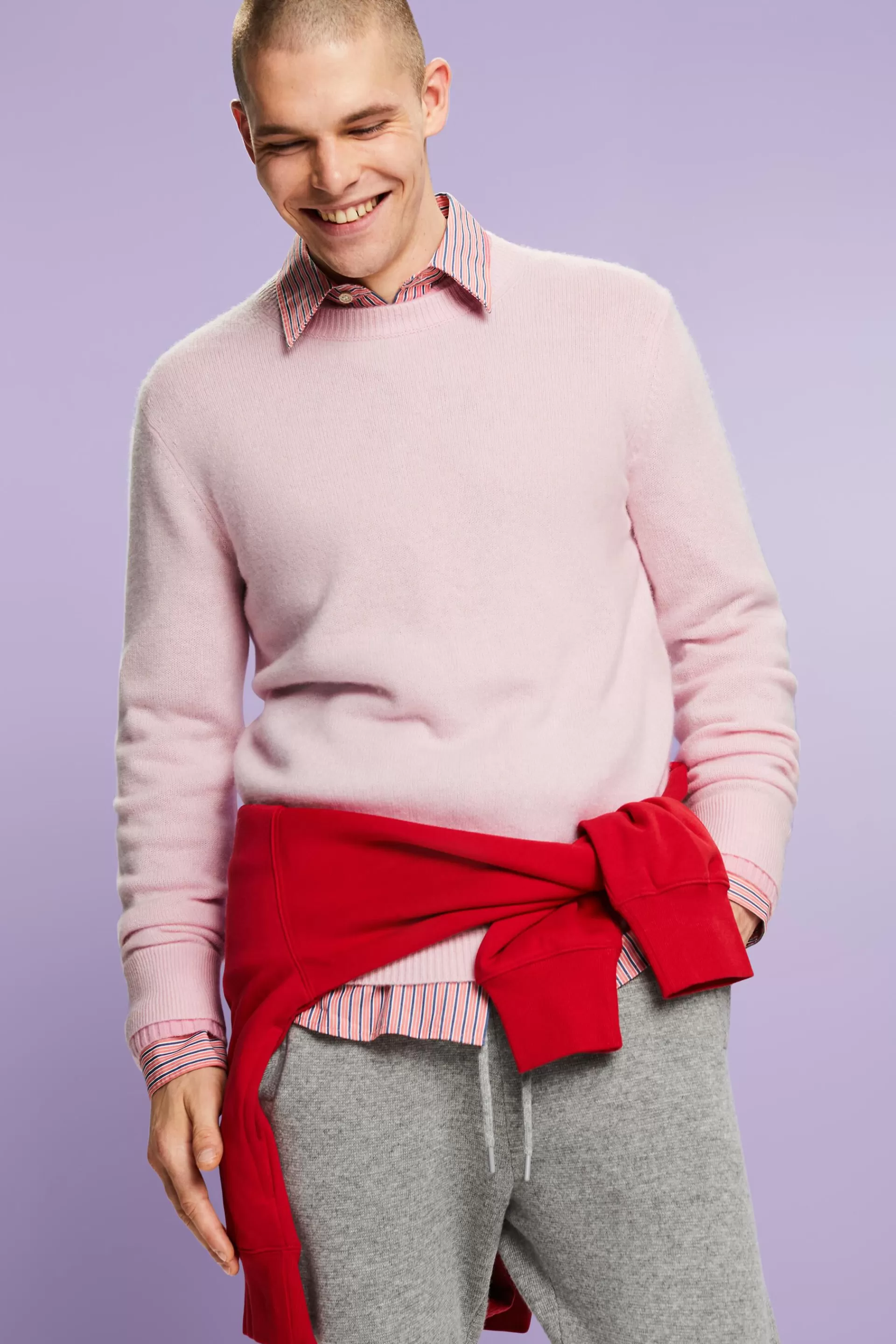 Kaschmirpullover mit Rundhalsausschnitt-ESPRIT Cheap