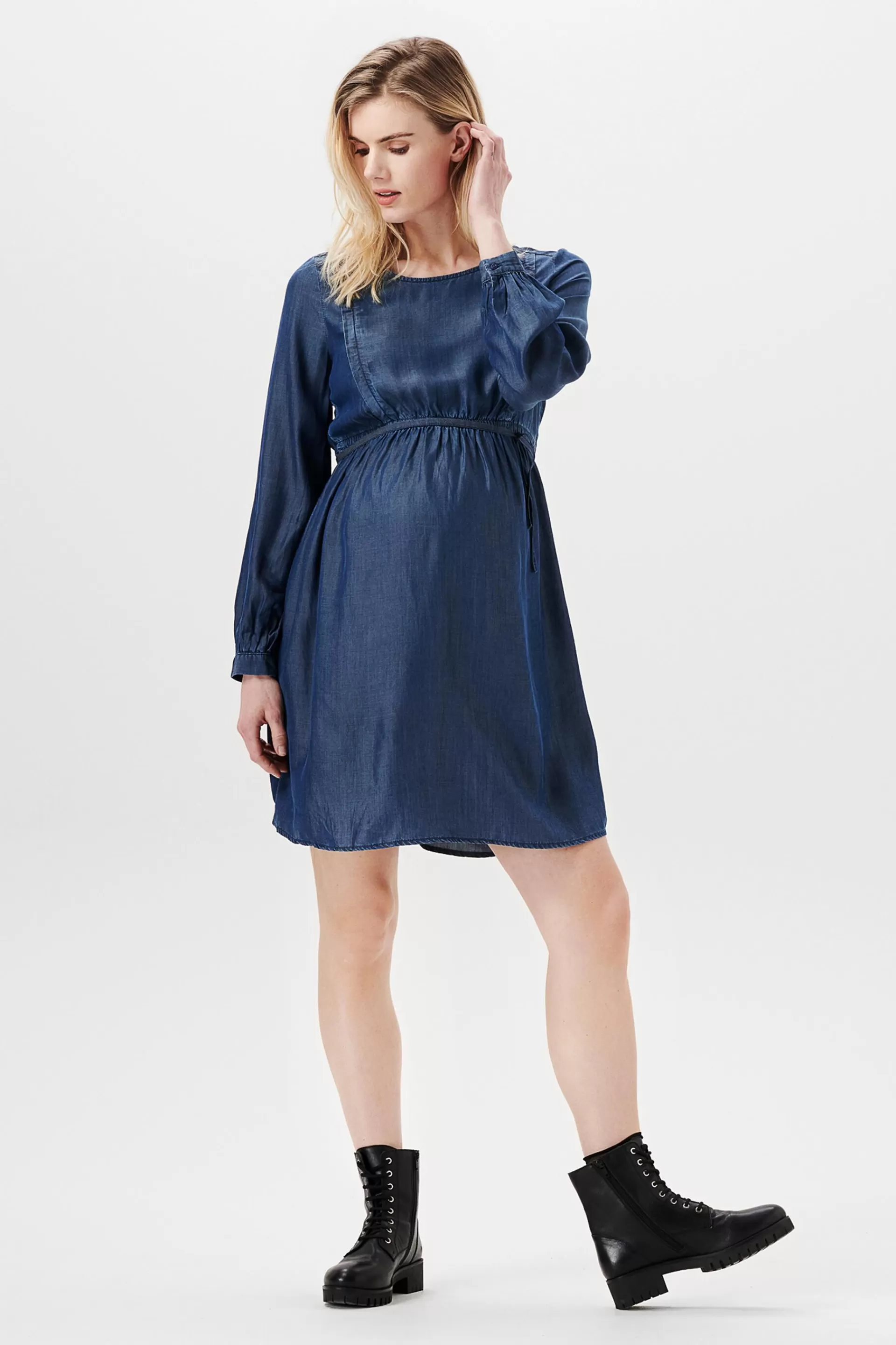 Kleid im Denim-Style mit Stillfunktion, TENCEL™-ESPRIT Hot