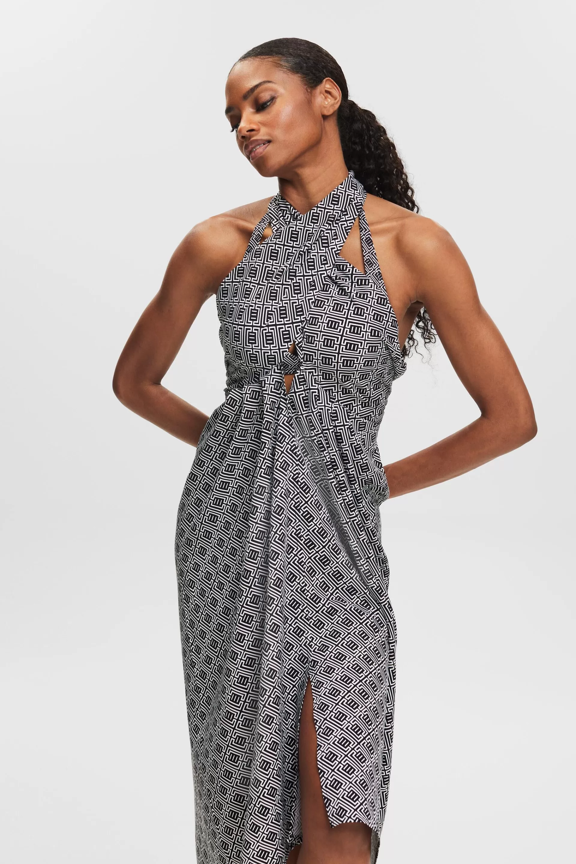 Kleid im Sarong-Stil mit Print-ESPRIT Outlet