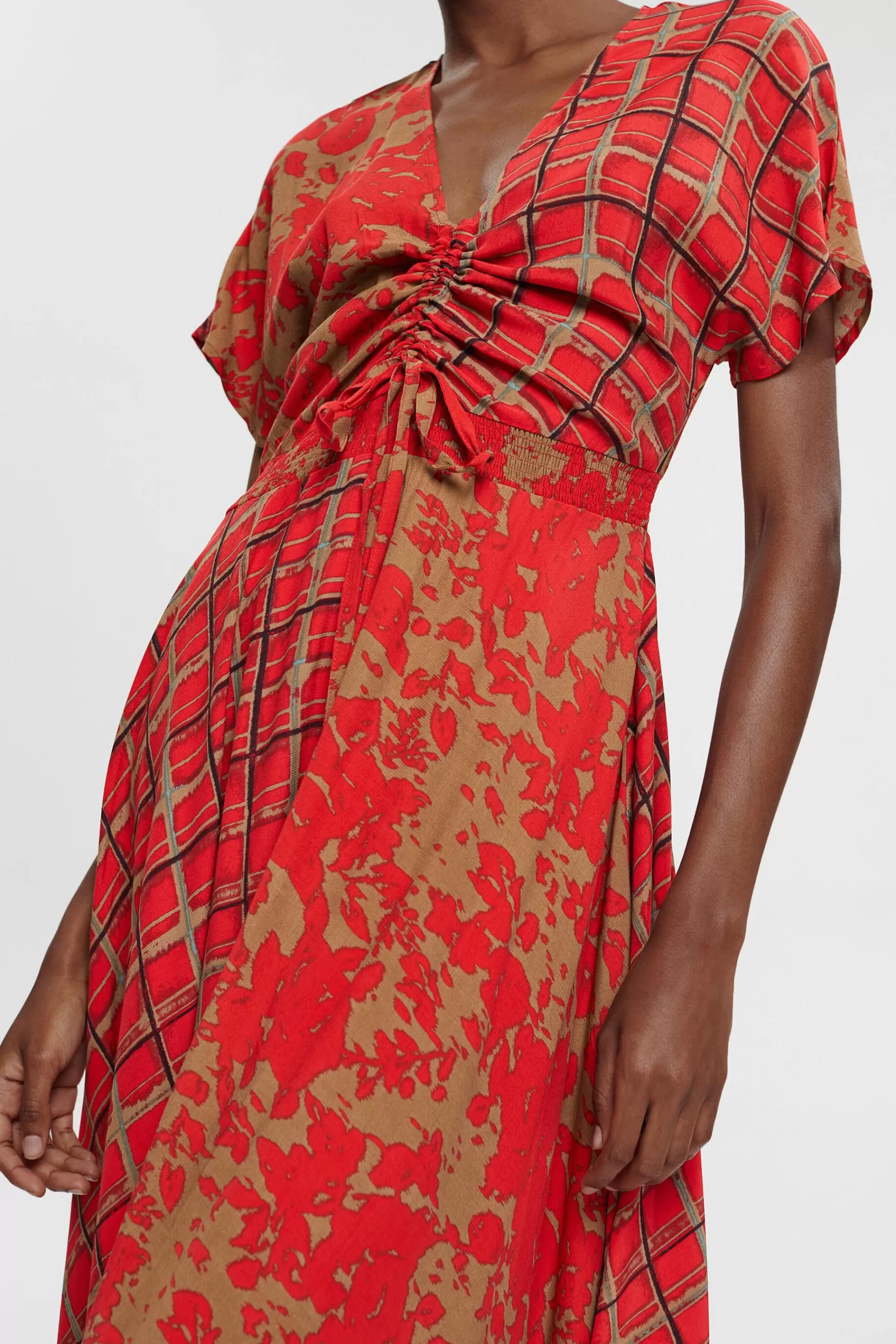 Kleid mit Mustermix, LENZING™ ECOVERO™-ESPRIT Cheap